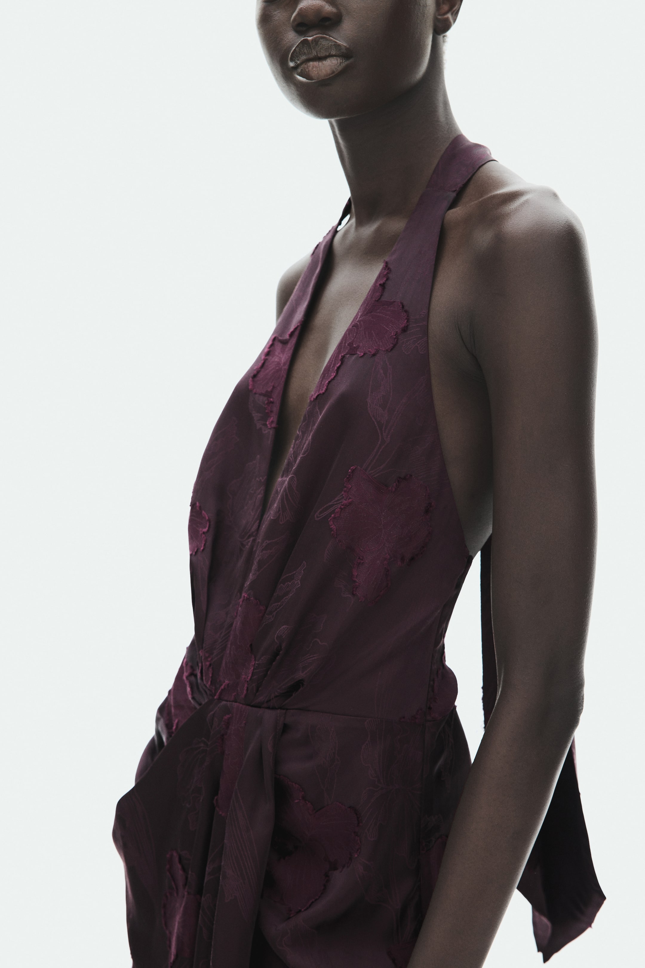 Robe à franges en tissu jacquard