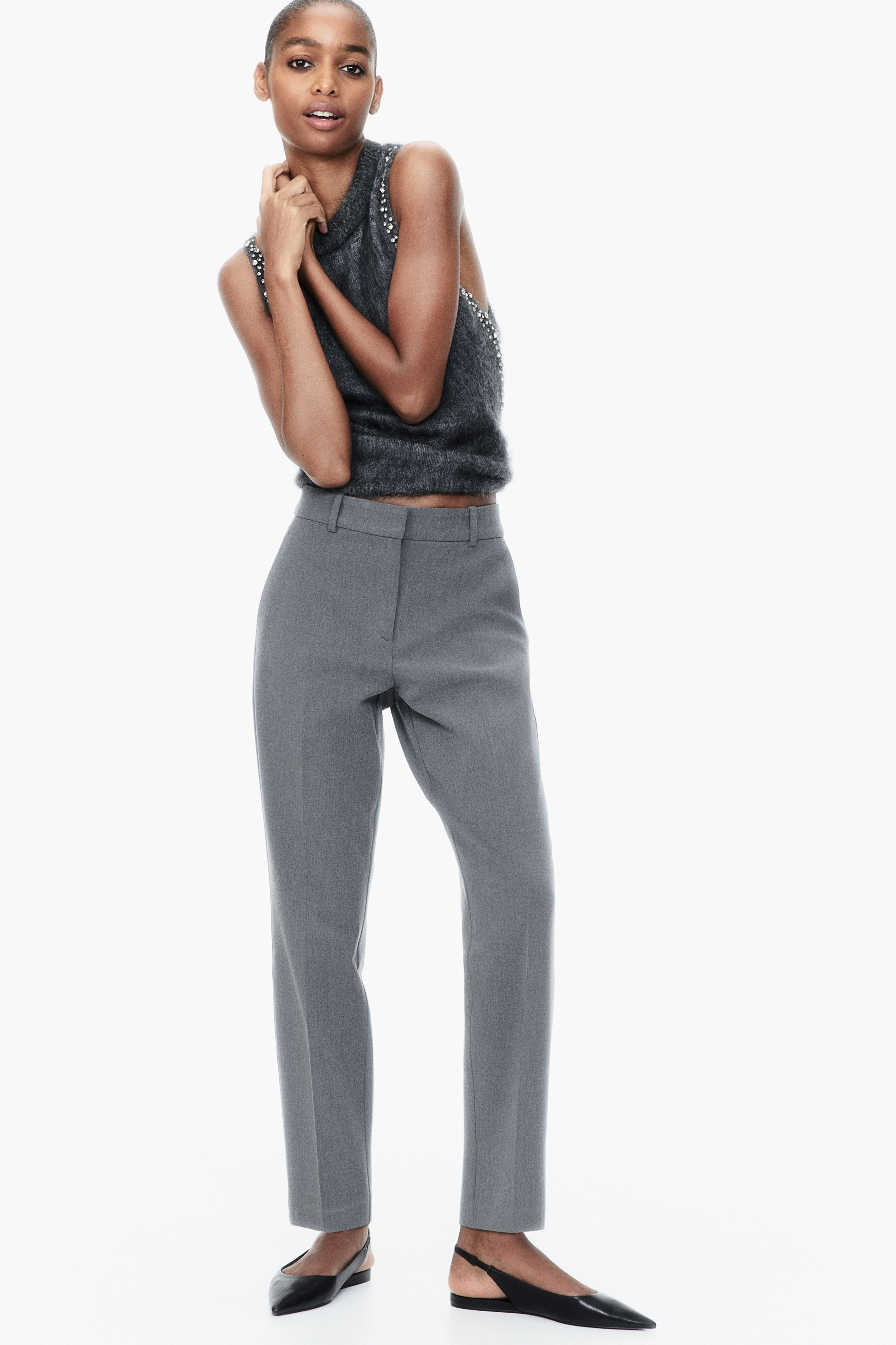 Chino gris femme shops