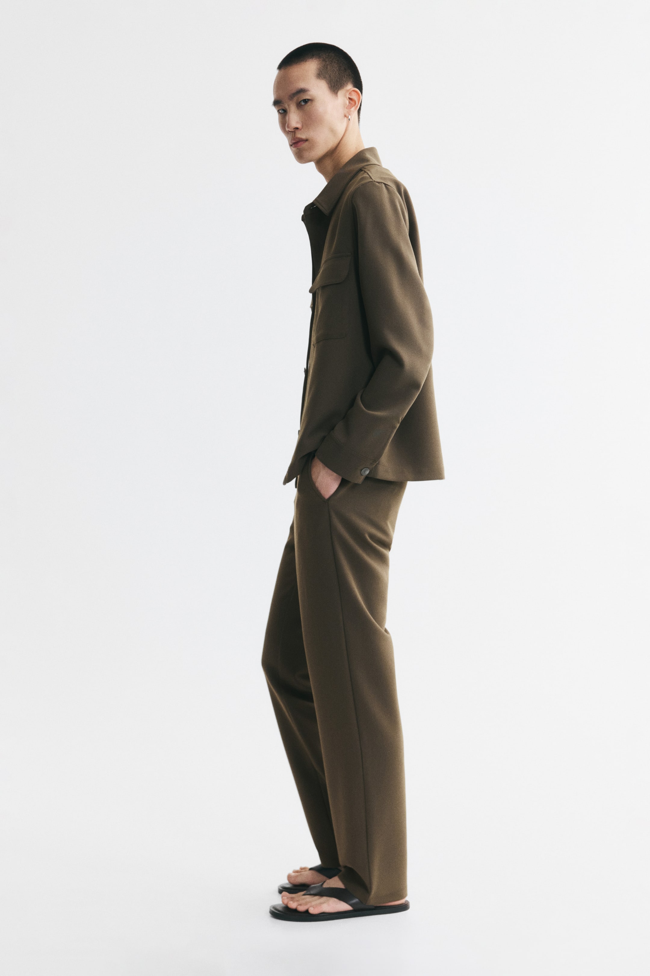 Regular-Fit Twill Pants