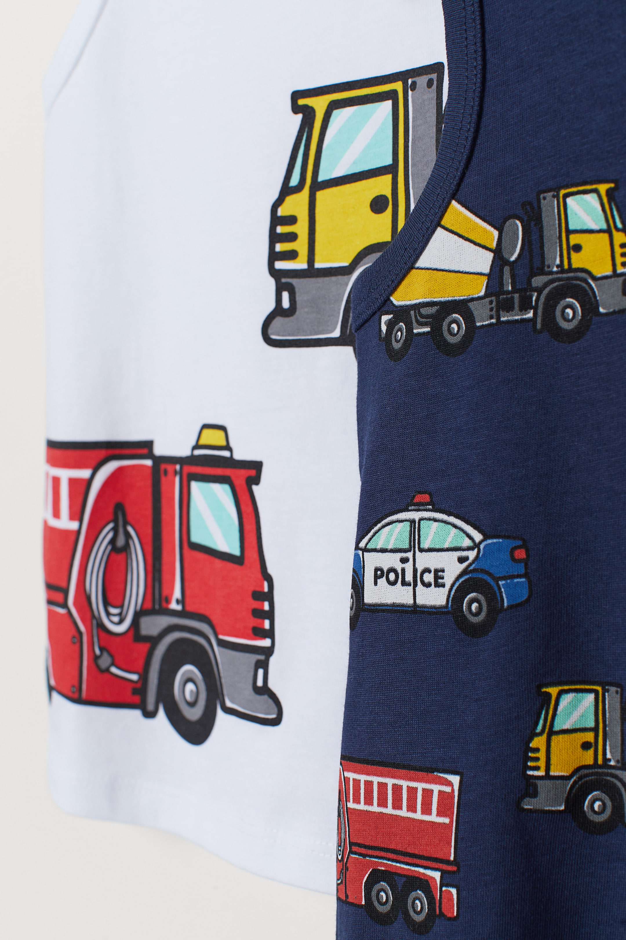 Größeres Bild ansehen: 2er-Pack Tanktops - Dunkelblau/Fahrzeuge - Kids | H&M DE 2