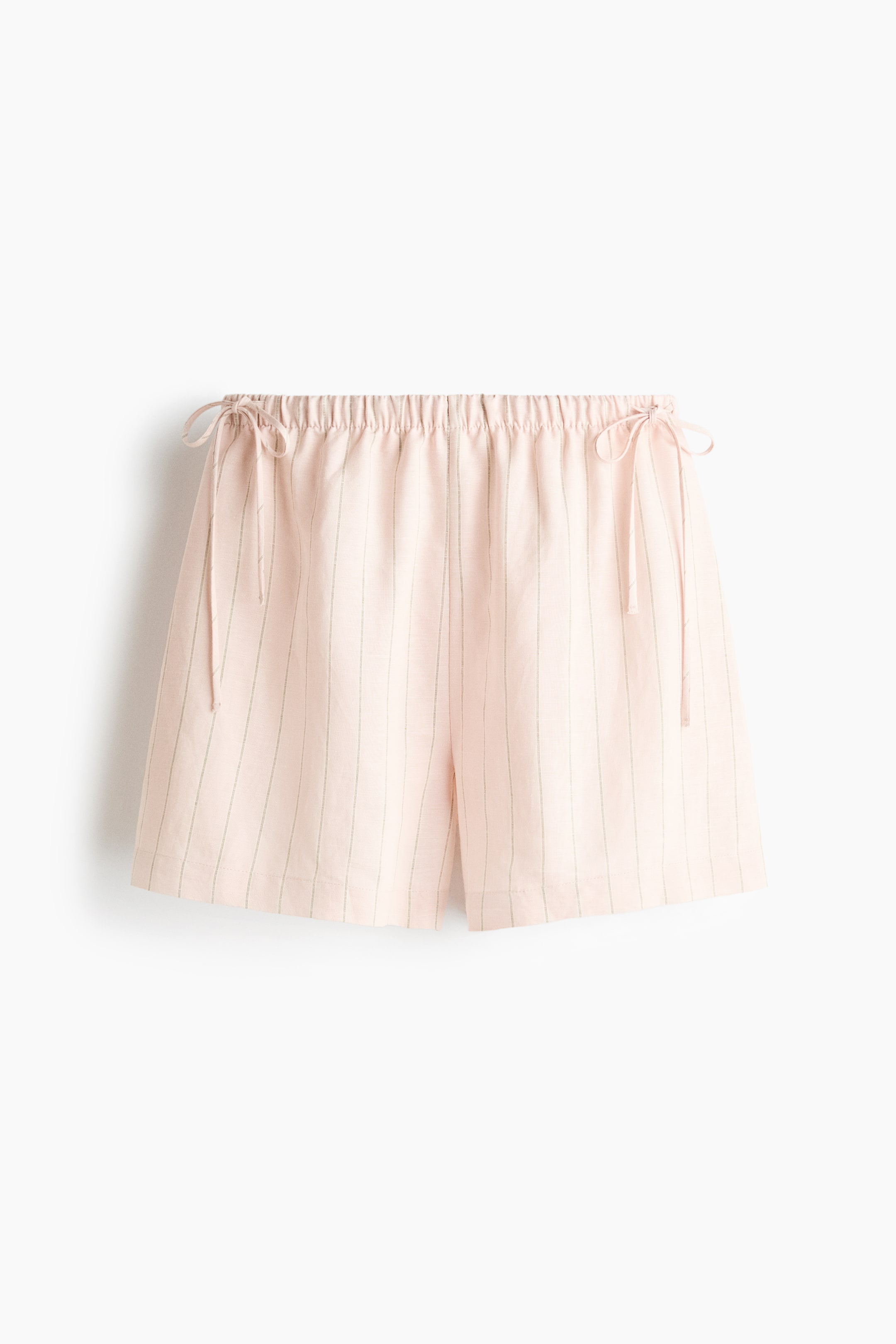 Short en lin mélangé avec cordons de serrage