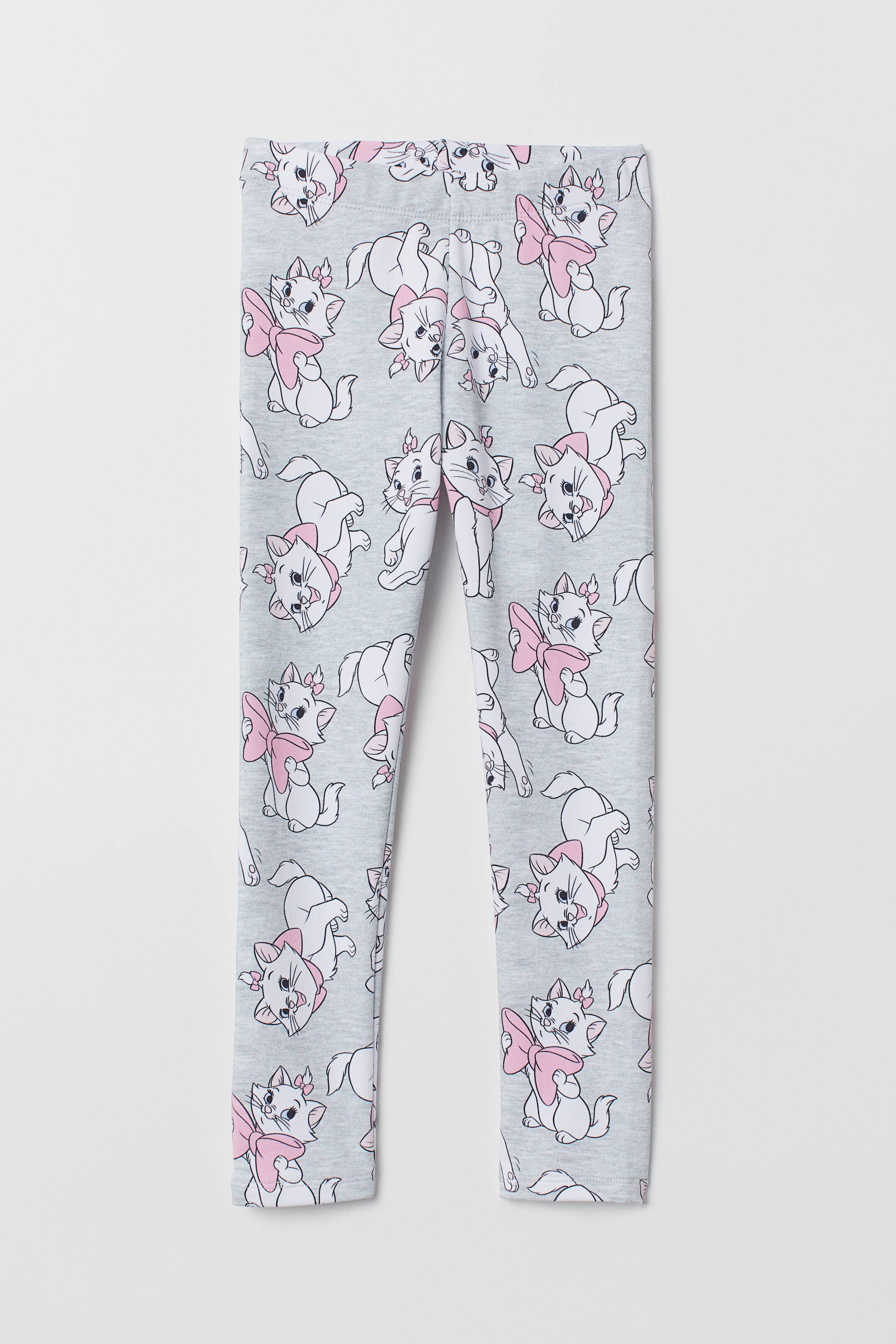 View larger image: Printed jersey leggings - Light grey marl/Aristocats - Kids | H&M IE 1