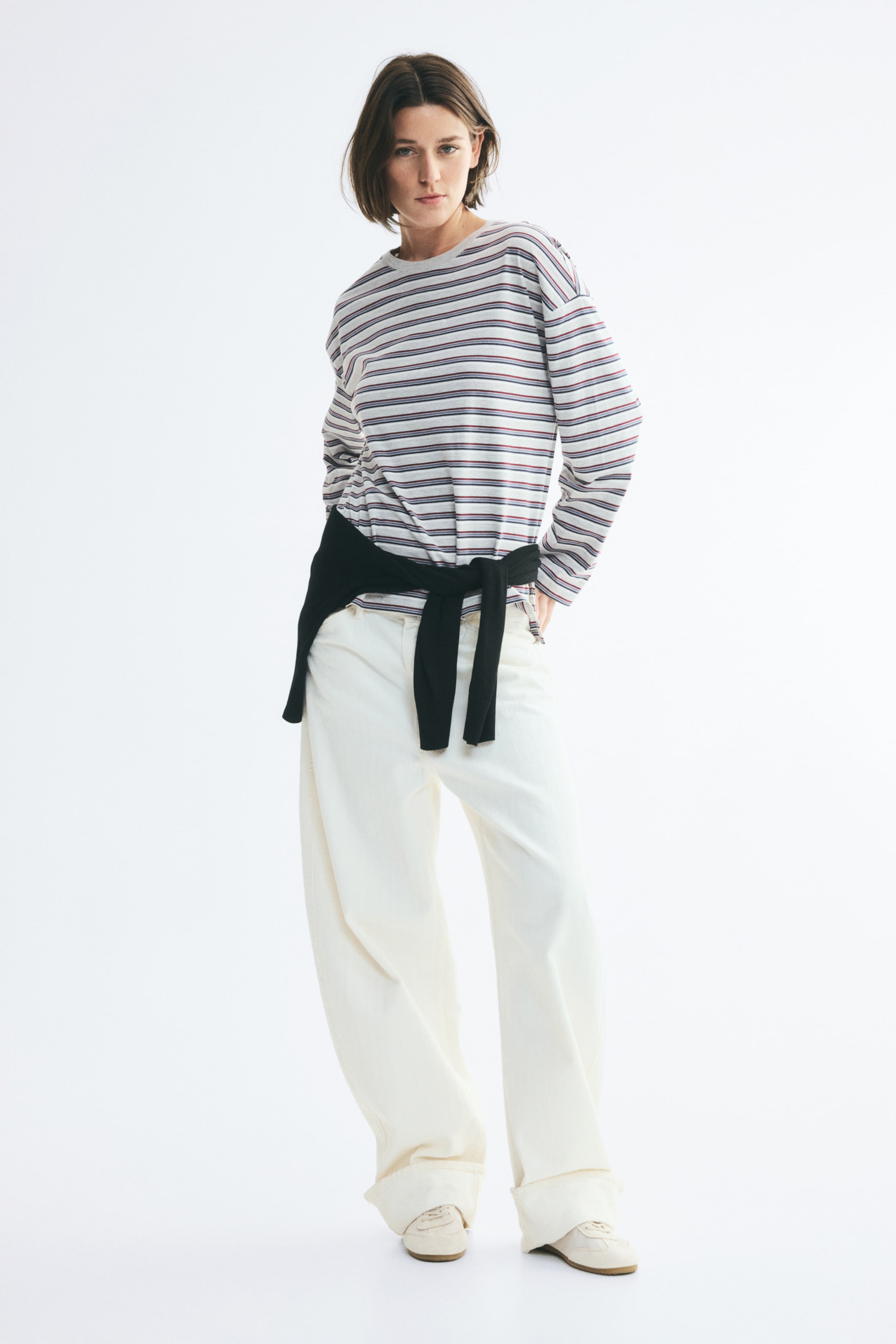 Long-Sleeved Cotton Top
