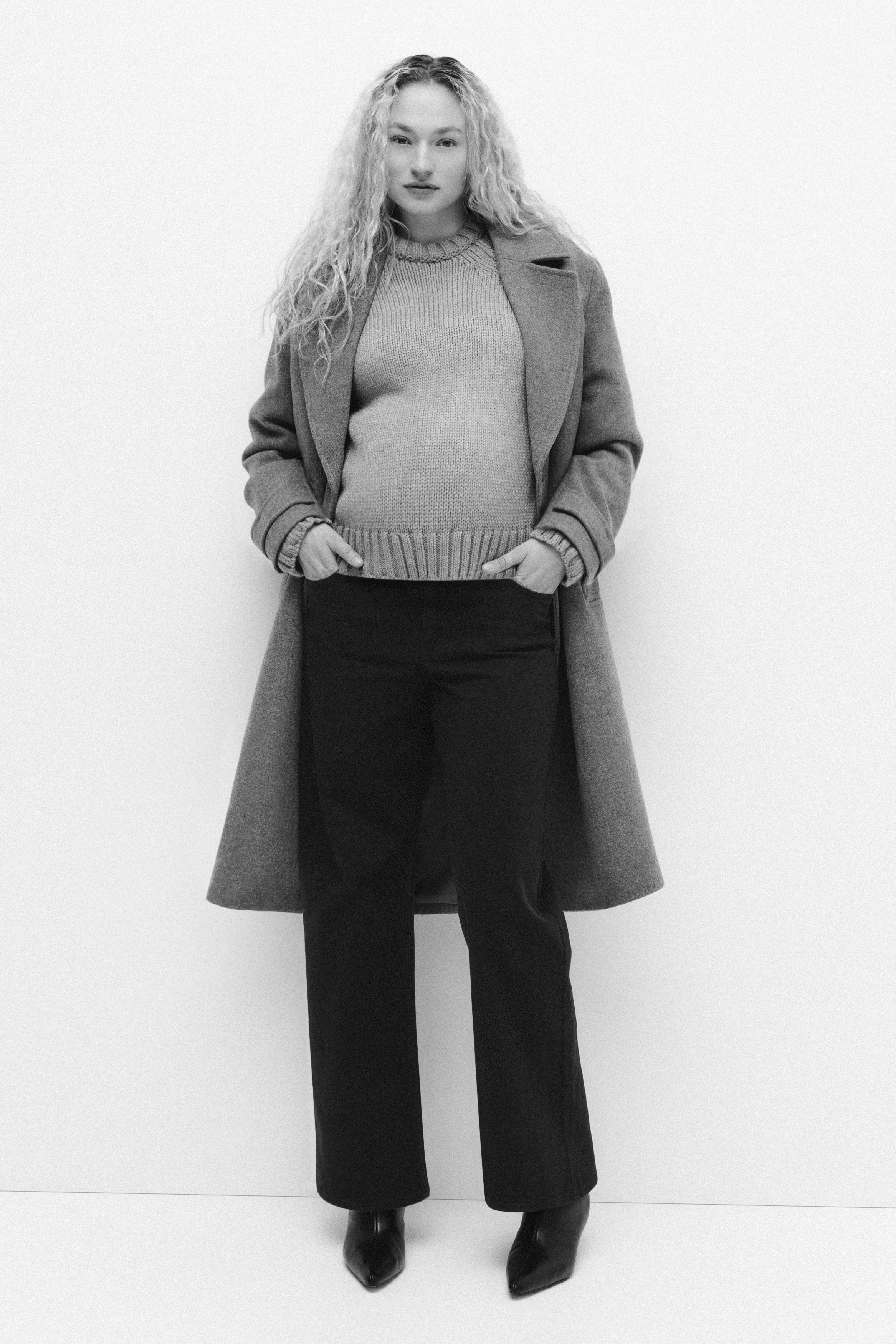 H&M MAMA - Black MAMA Before & After Wide jeans - Size: L  - H&M