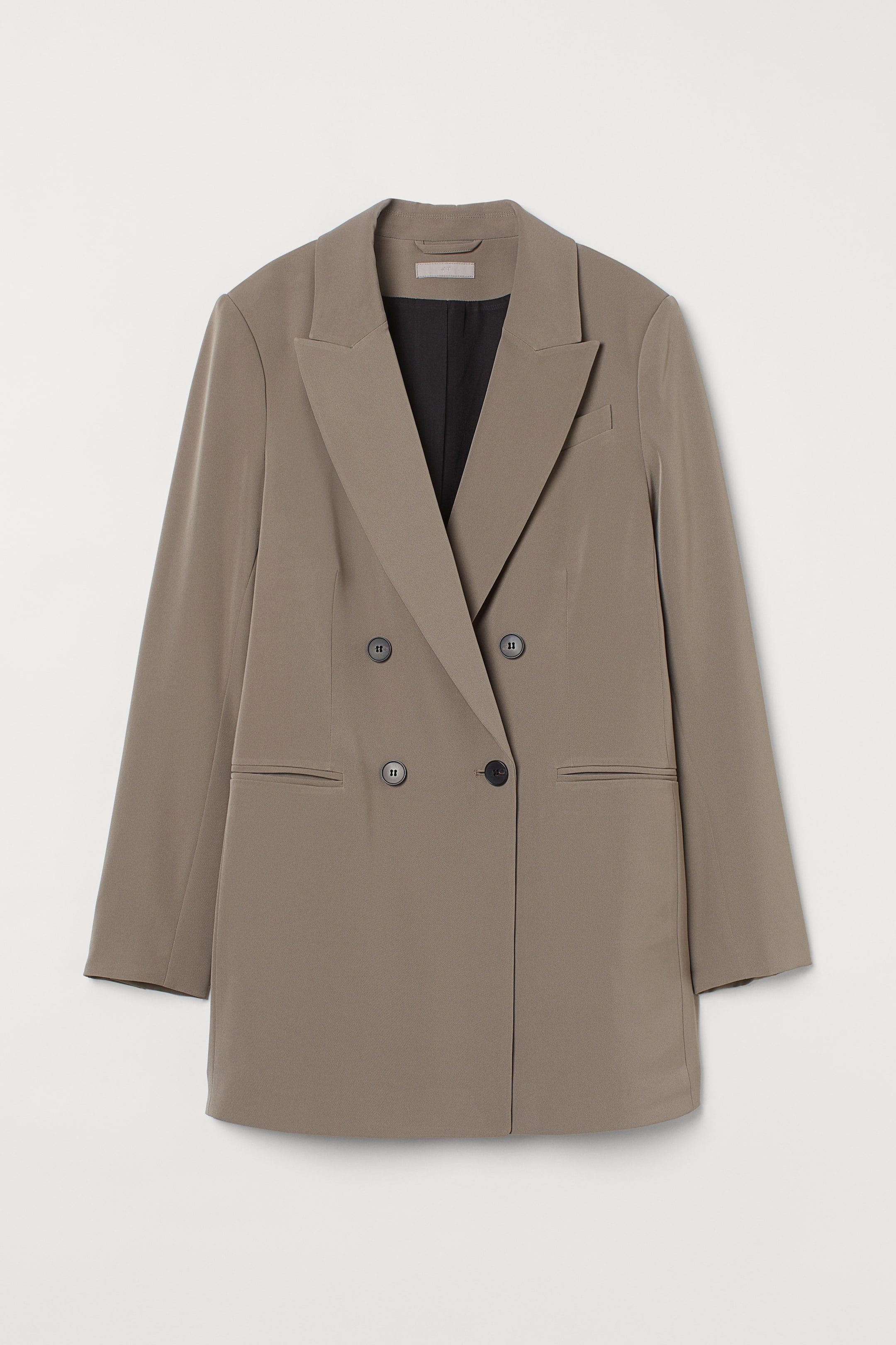 View larger image: Double-breasted Jacket - Dark taupe - Ladies | H&M US 1