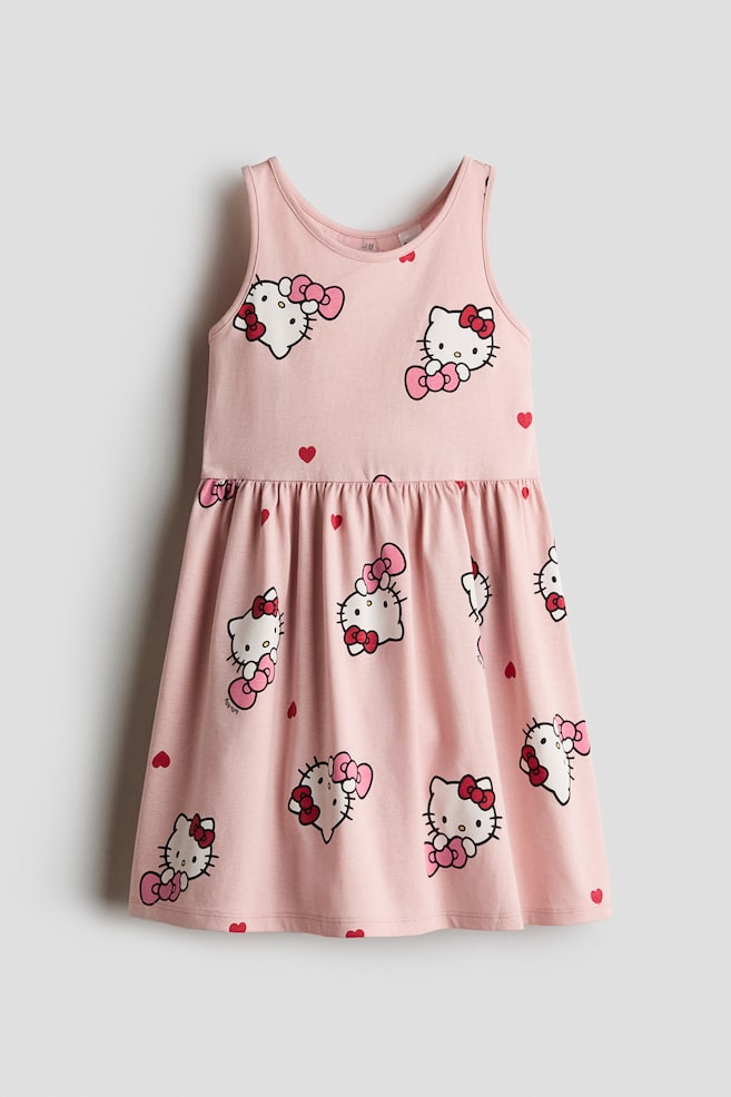 Printed Cotton Dress - Light dusty pink/Hello Kitty/Light beige/Lilo & Stitch/White/SmileyWorld® - 1