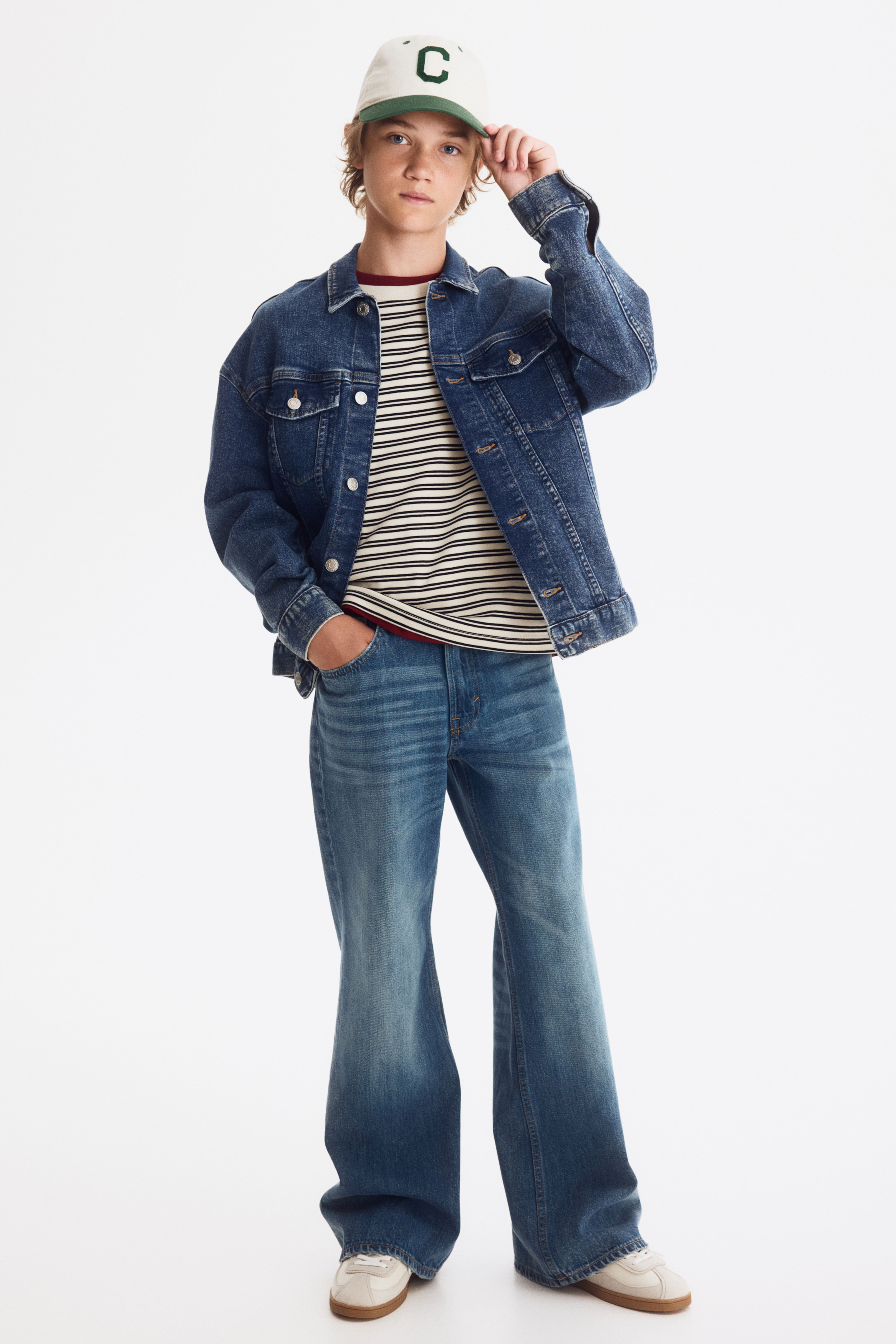 Loose-Fit Bootcut Leg Jeans