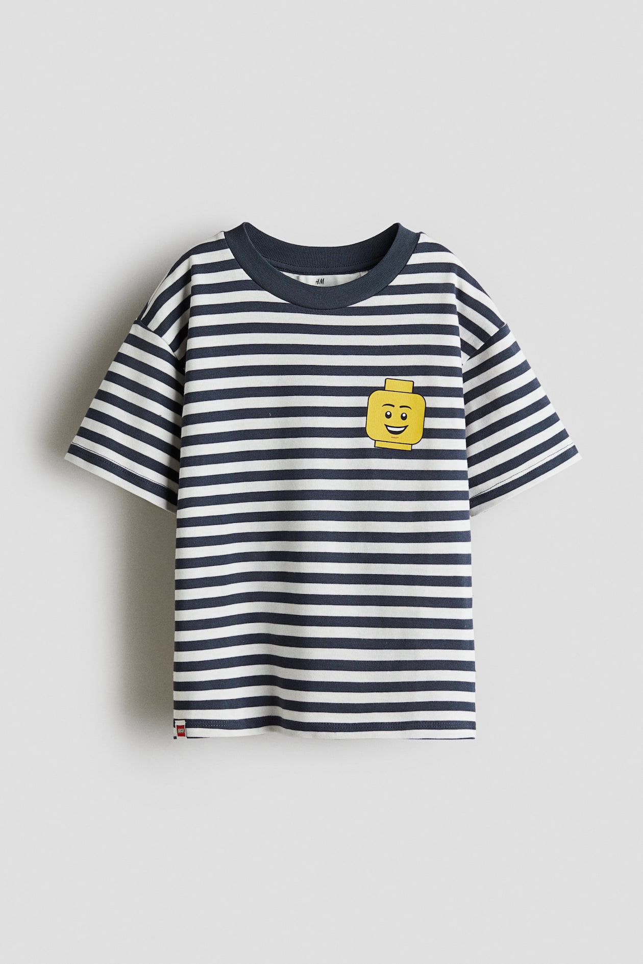 オーバーサイズ プリントTシャツ - ネイビーブルーボーダー／LEGO 