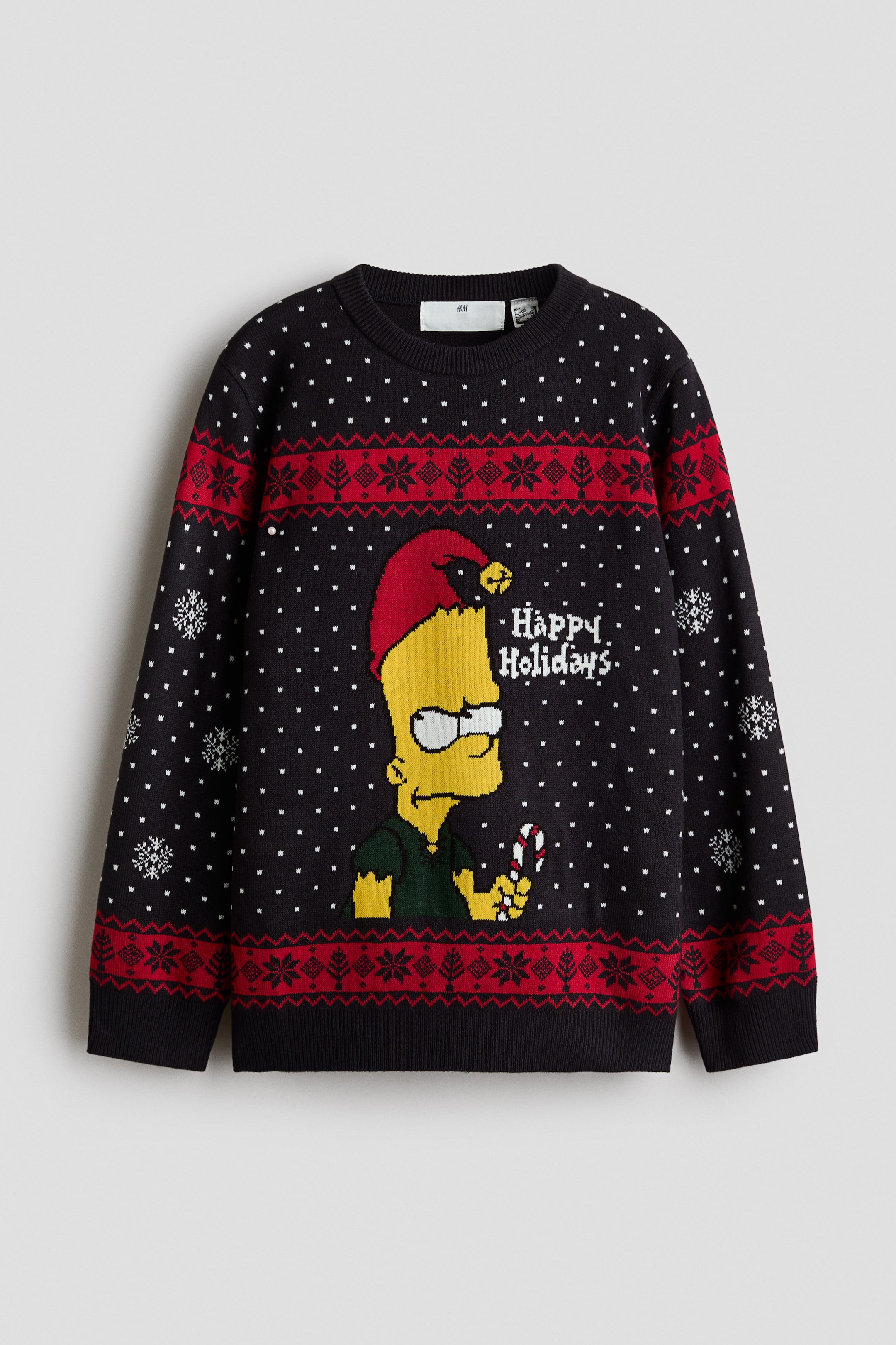 View larger image: Jacquard-knit jumper - Navy blue/The Simpsons - Kids | H&M 1