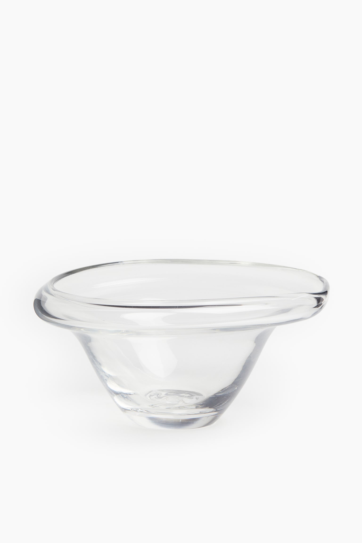 Asymmetric glass bowl - Transparent - 1