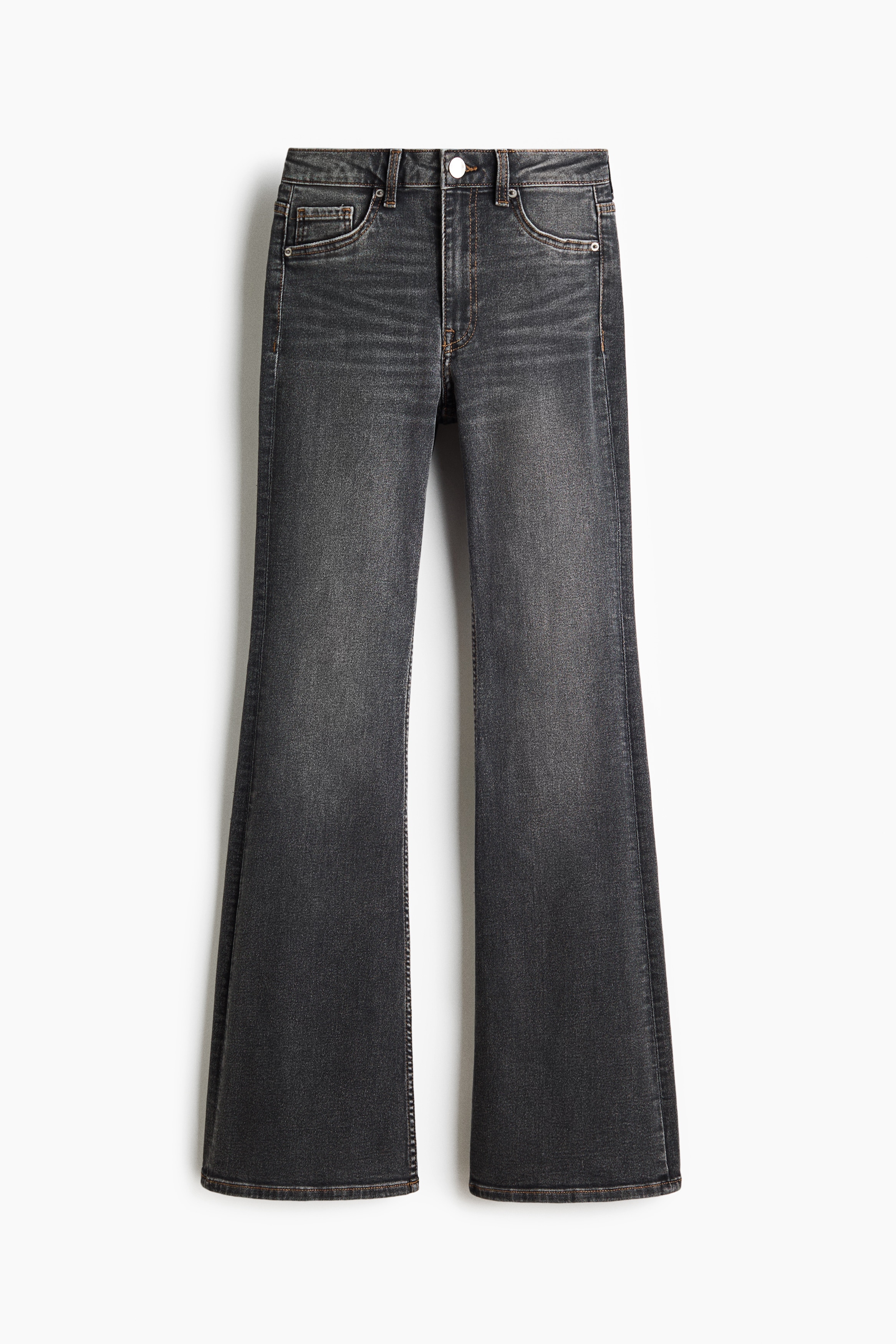 Jean évasé taille haute - Gris denim foncé/Bleu denim clair/Bleu denim