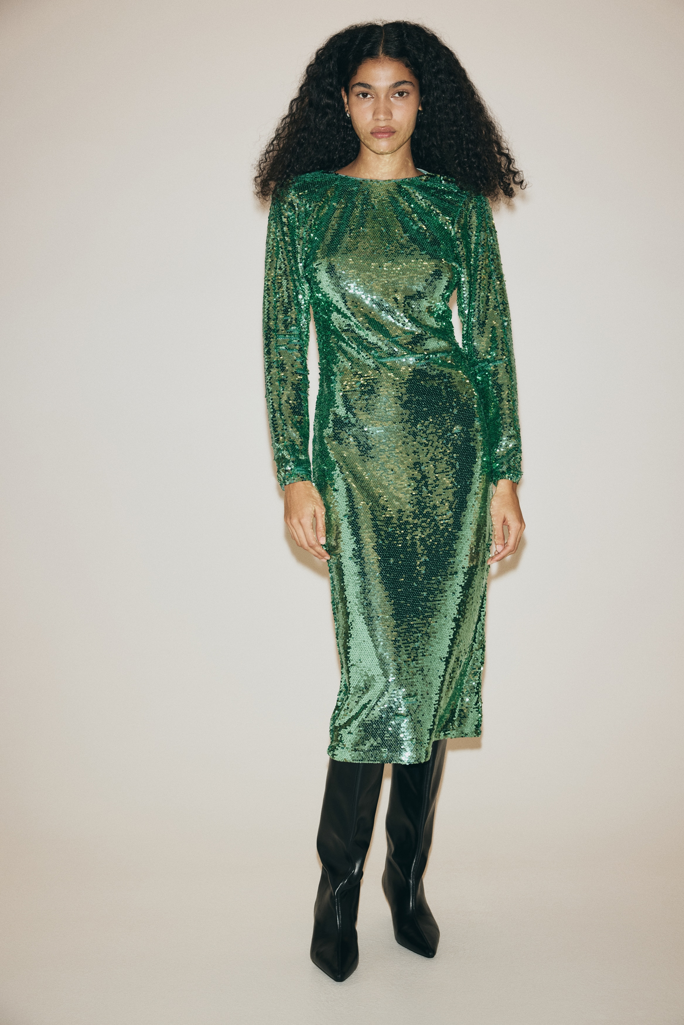 knee length dresses for ladies Long Sleeve Mermaid Gown CD864 – Sparkly Gowns main image 0