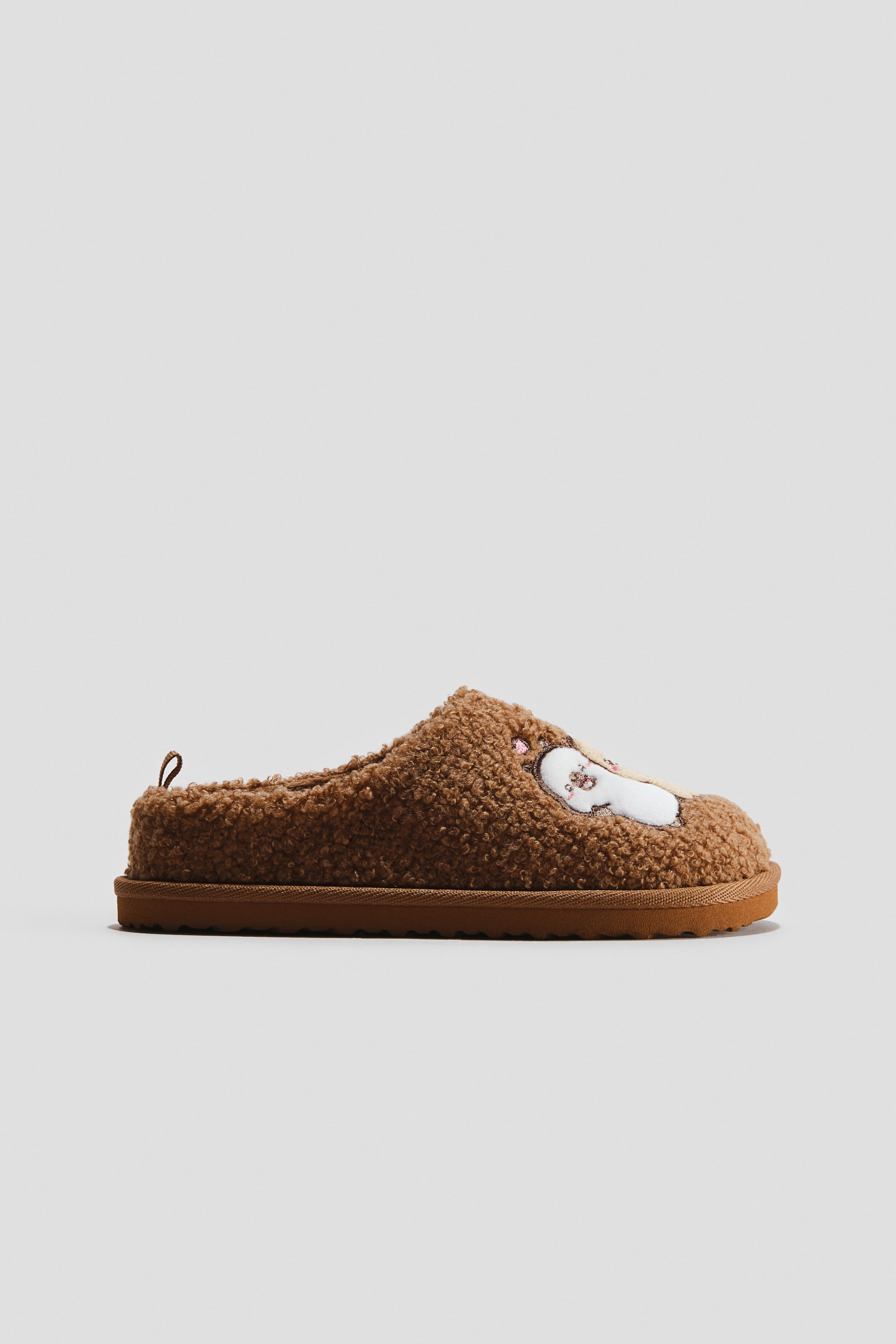 Детские тапочки H&M Embroidered-Motif Teddy Fleece Slippers — фото 2