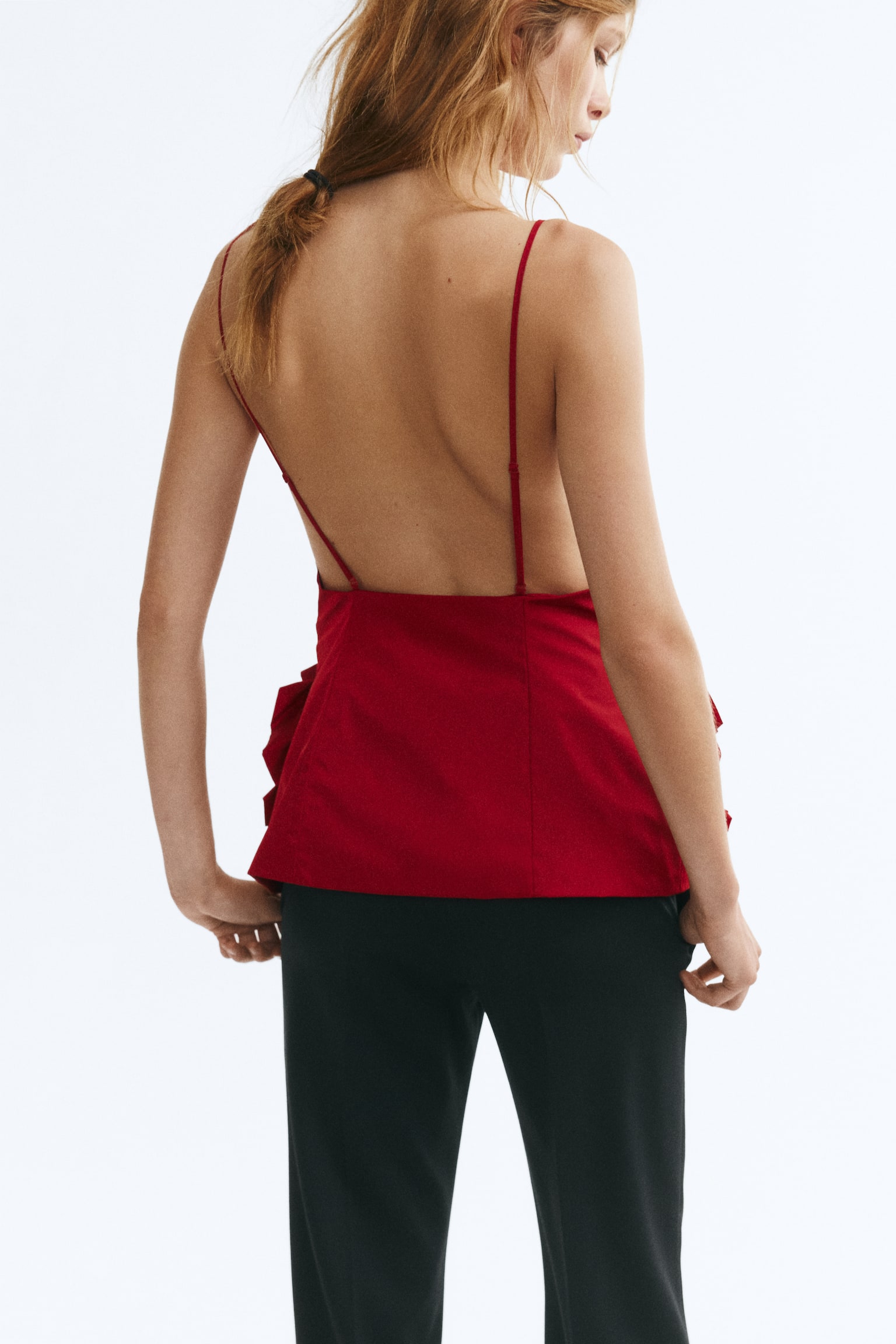 Женский топ H&M Appliquéd Camisole, цвет: Красный — фото 5