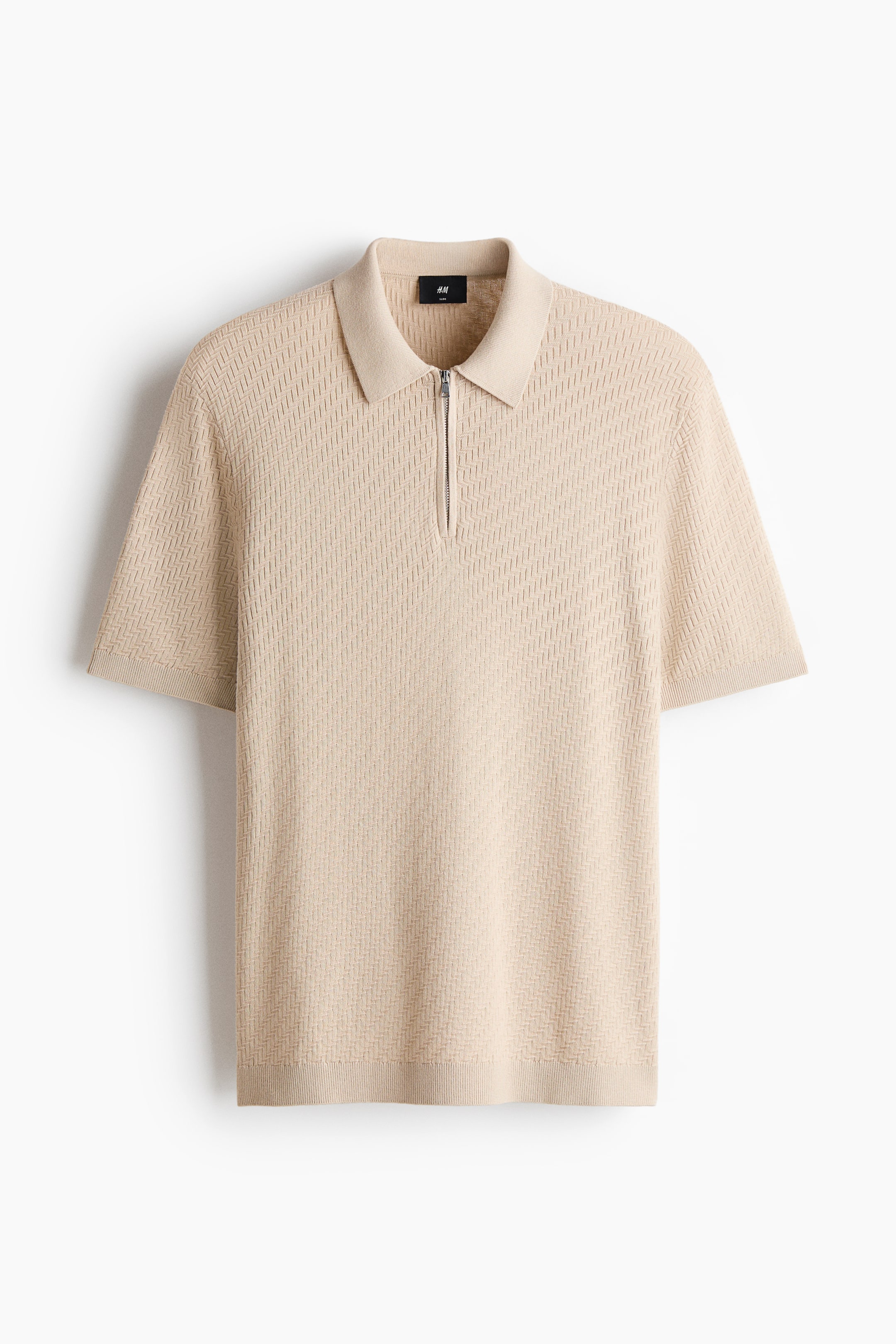 Slim-Fit Textured Polo Shirt