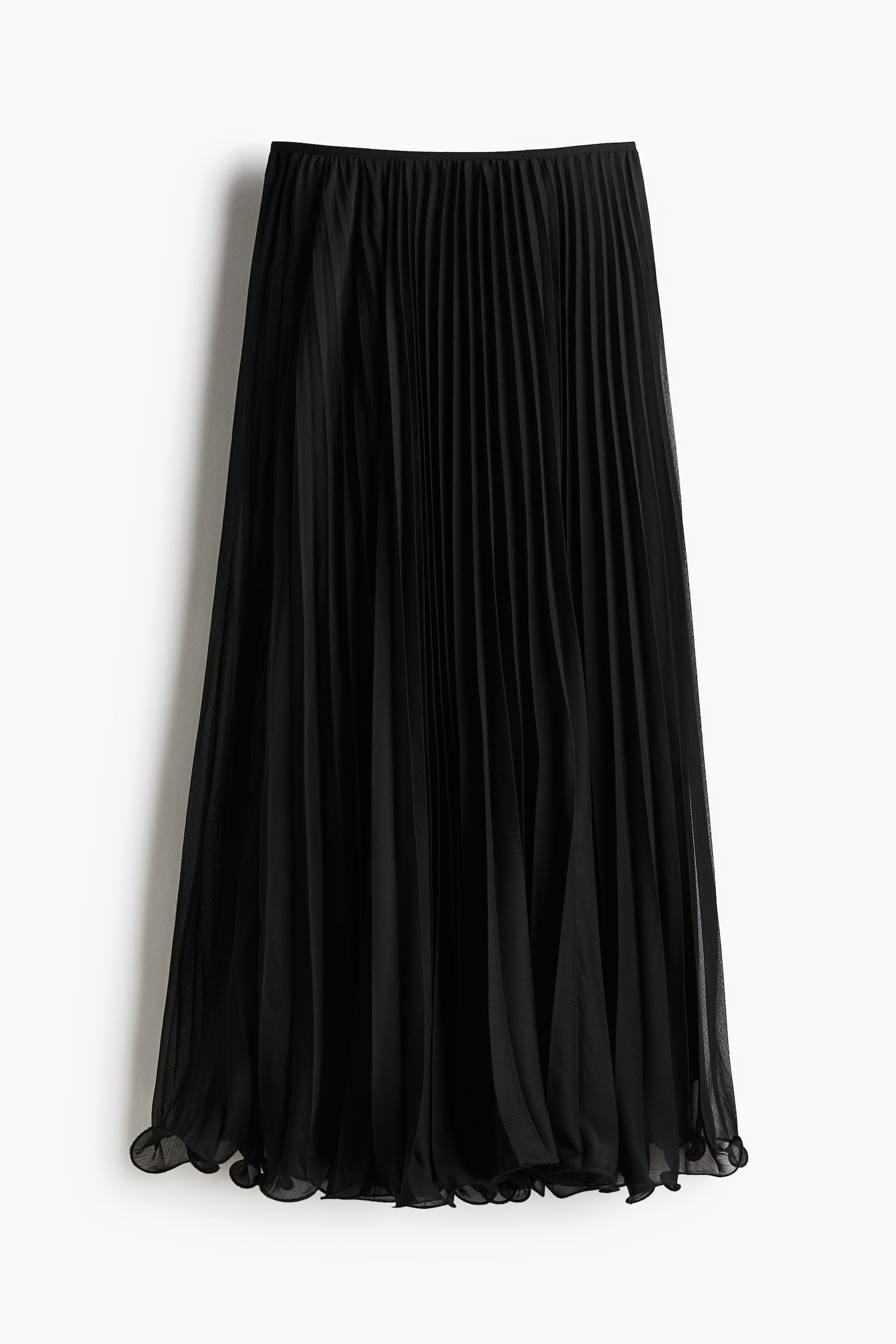 Sheer pleated skirt - Black/Cream/Grey - 2