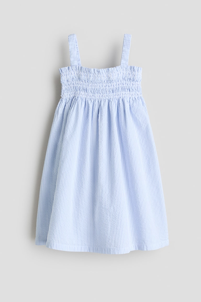 open lace back dress Shop Forward Blue Stripe Cotton Midi Shirt Dress main image 0