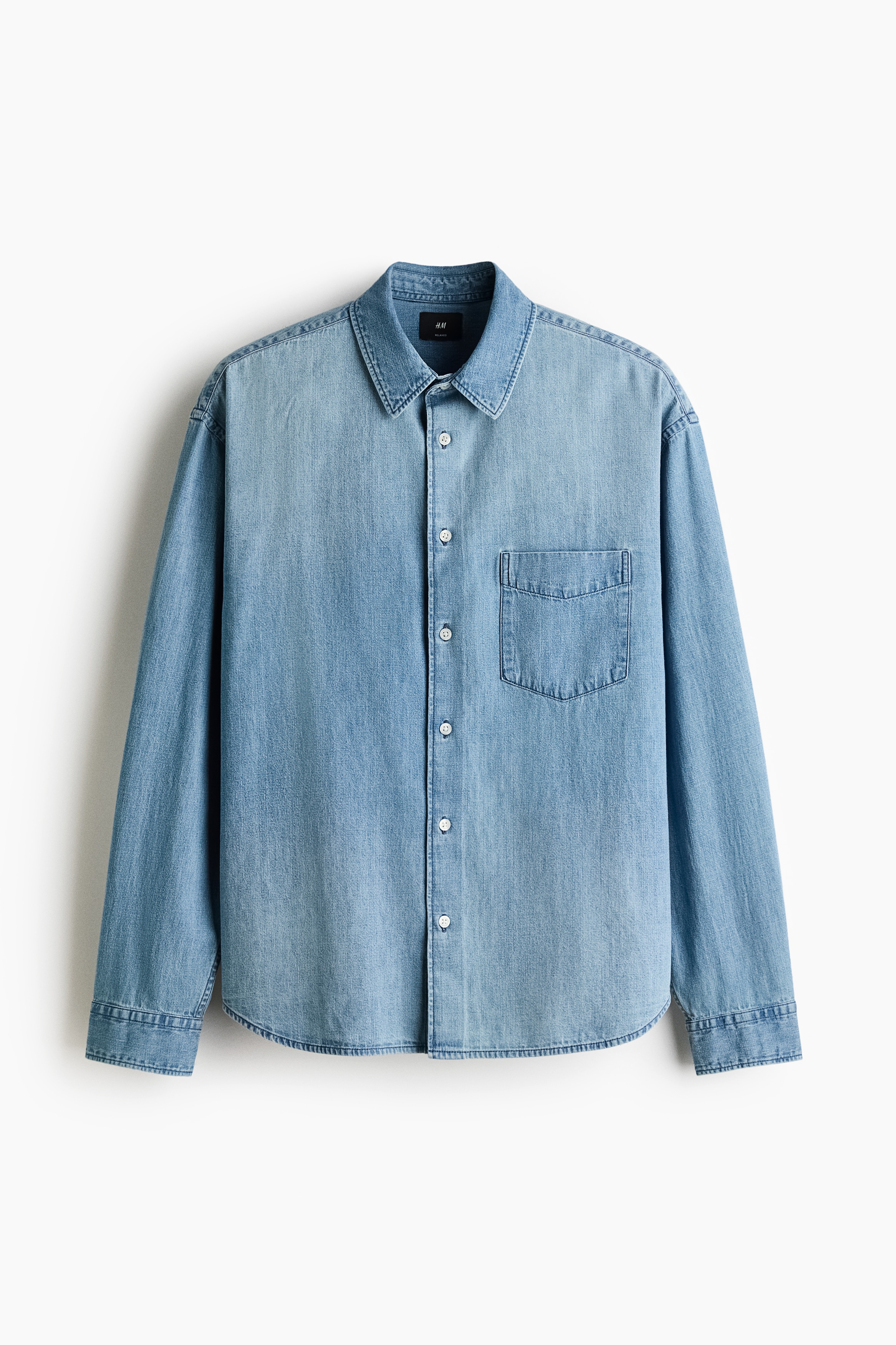 Relaxed Fit Denim shirt - Denim blue/Dark denim blue