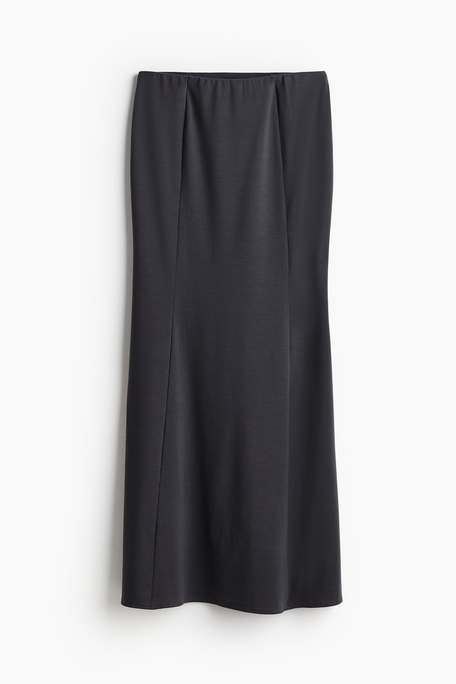 Flared jersey skirt - Dark grey/Light beige - 2