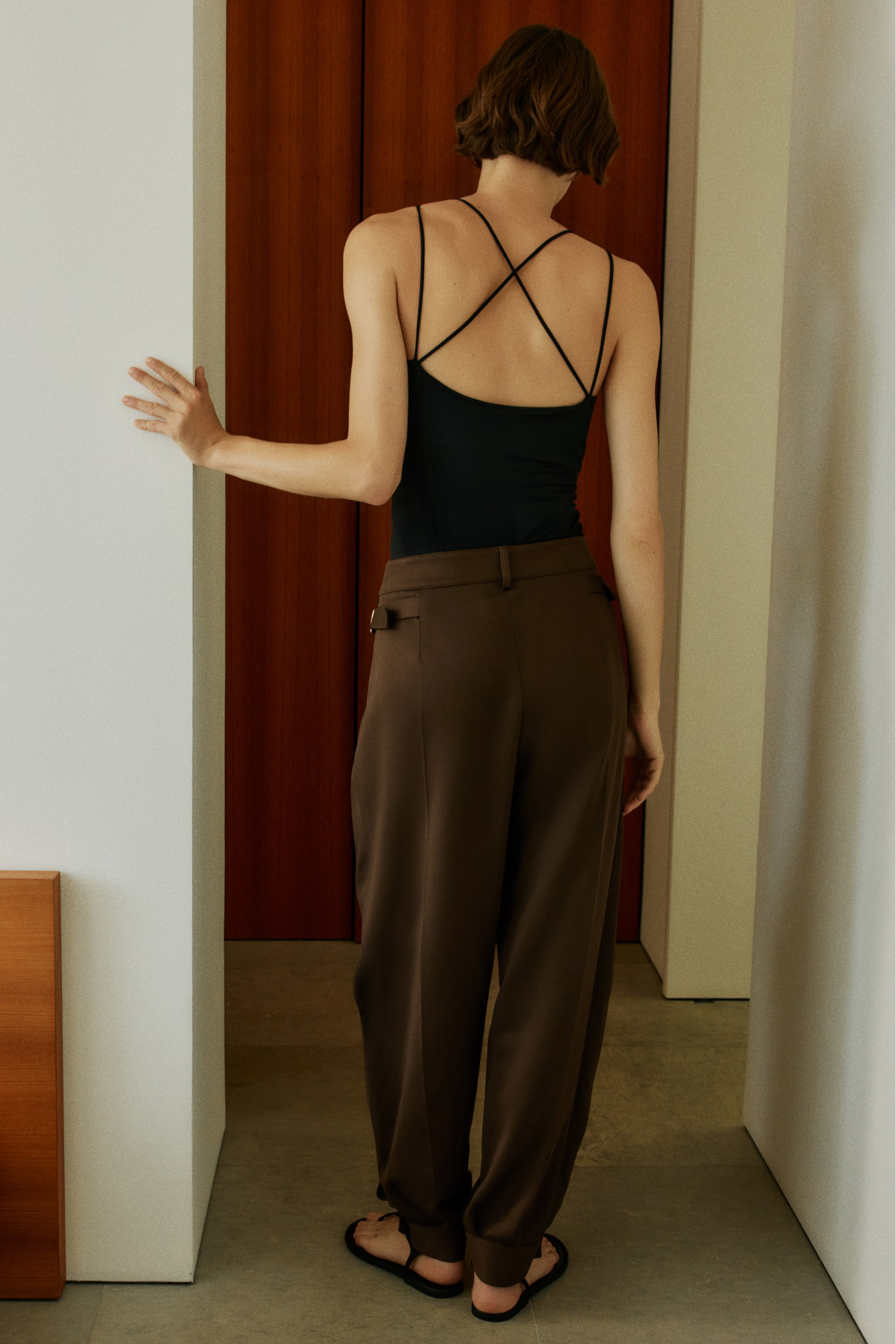 Buckle-Detail Balloon-Leg Pants