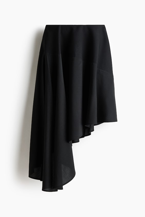 Женские юбки H&M Asymmetric Dual-Fabric Skirt