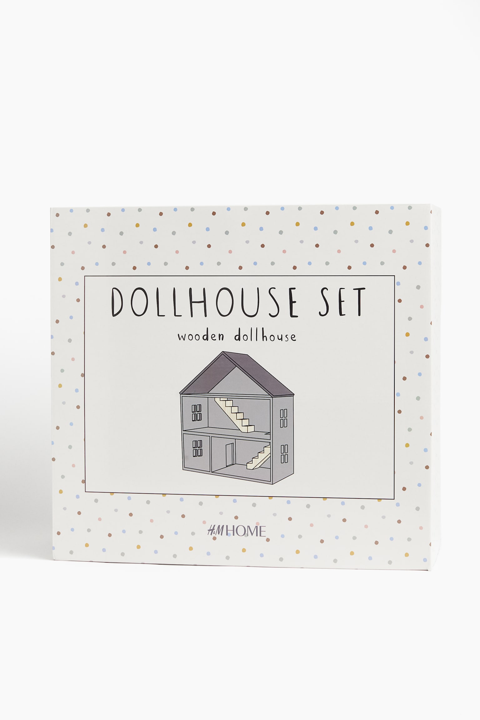 Wooden dollhouse - Light grey - 4