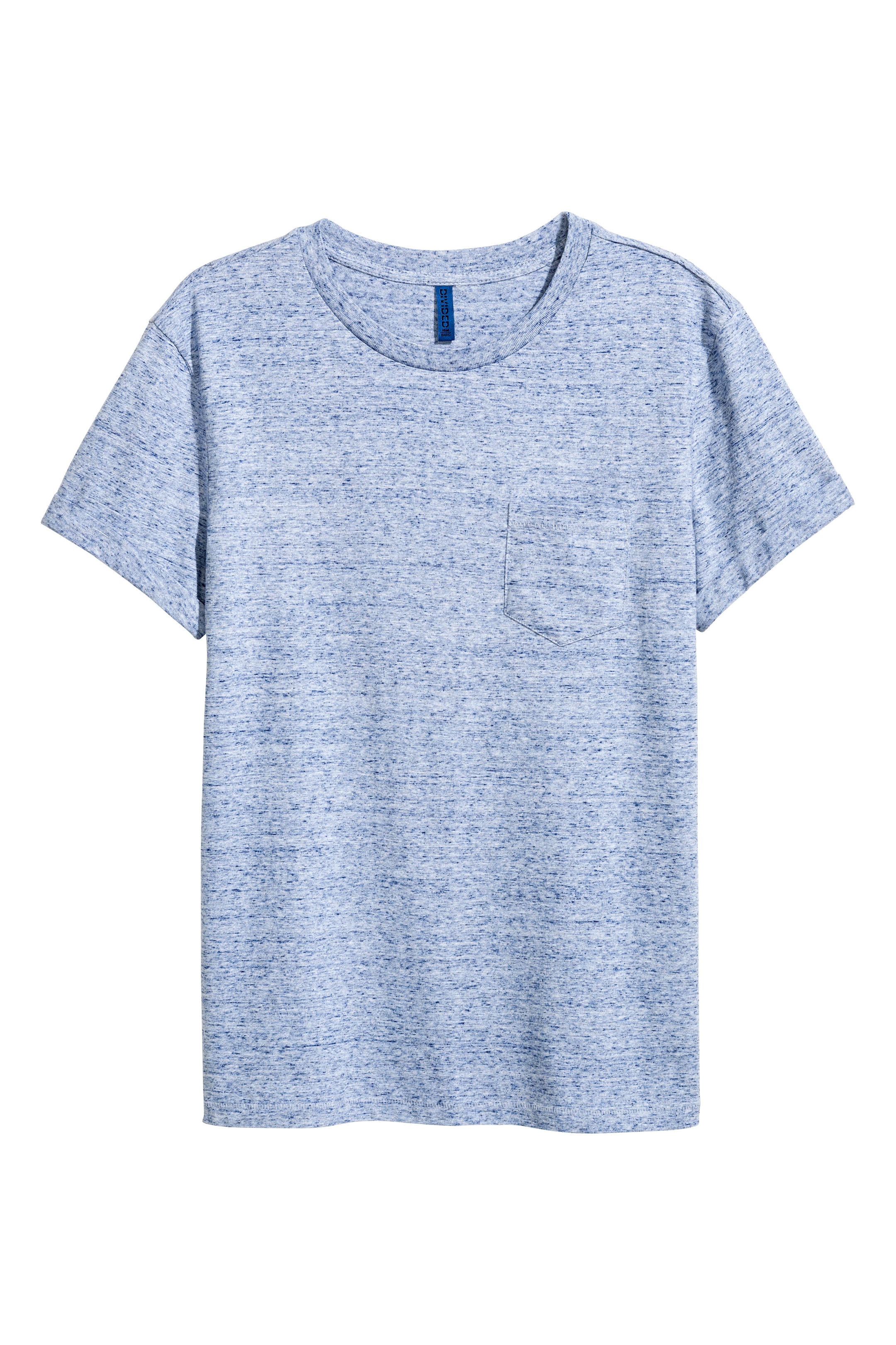 View larger image: T-shirt with a chest pocket - Blue marl - Men | H&M GB 1