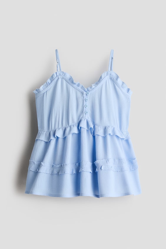 Детские топы H&M Ruffle-Trimmed Viscose Top