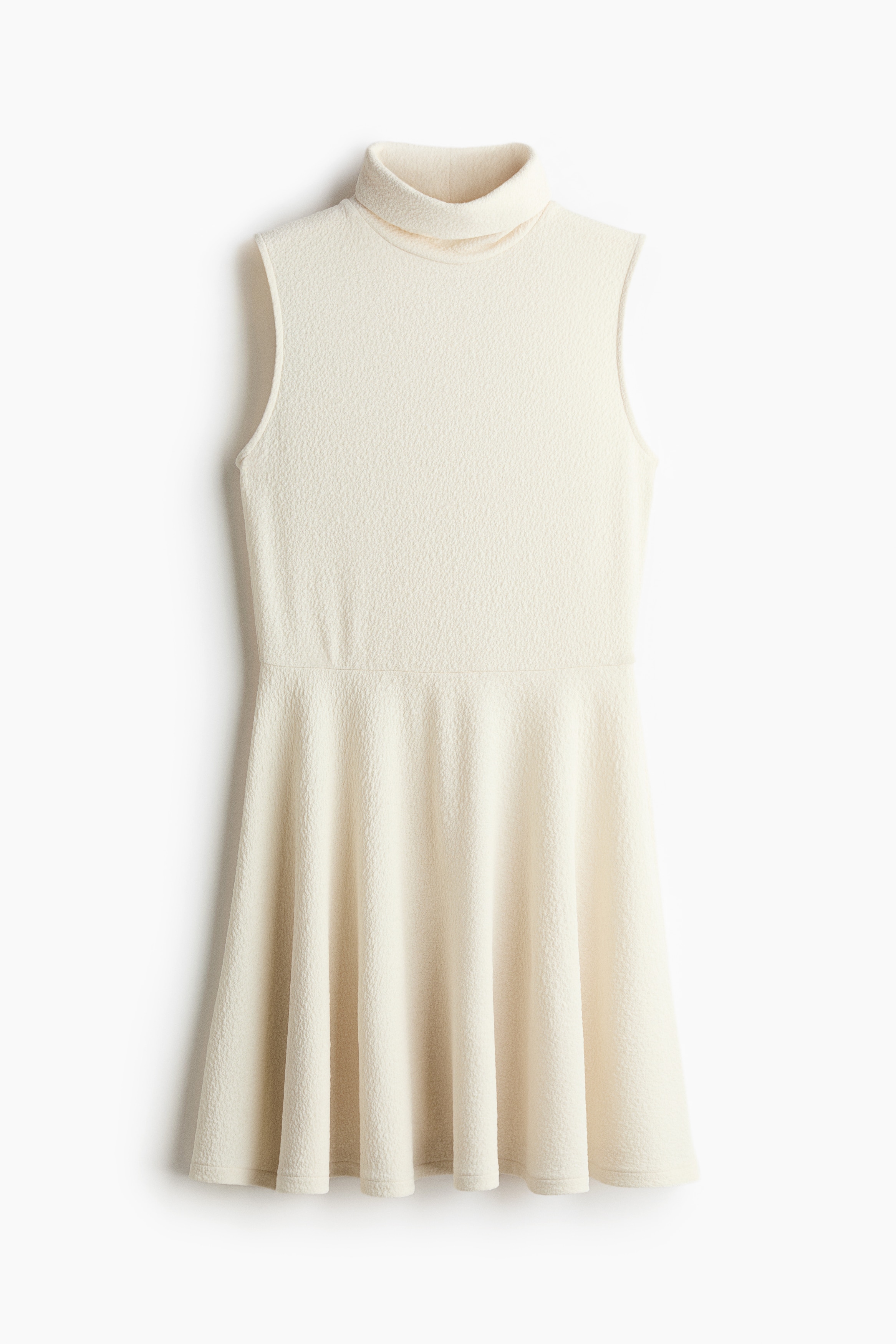 Turtleneck dress - Cream/Navy blue