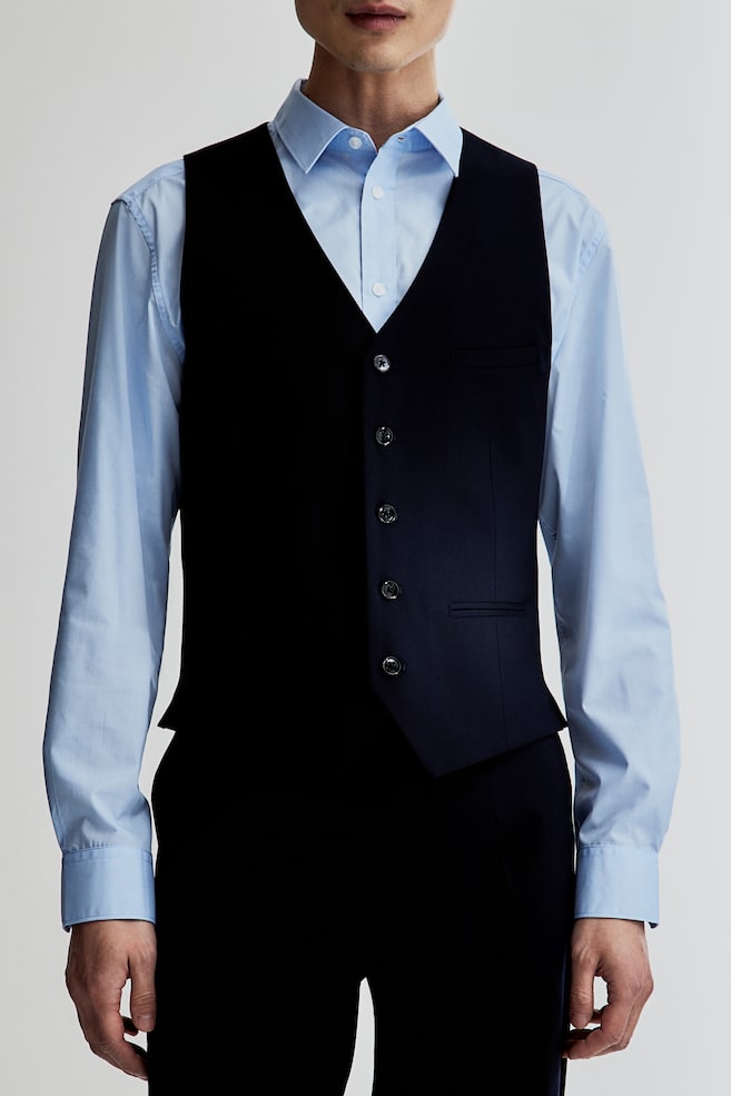 Slim Fit Suit waistcoat - Navy blue/Black/Dark blue - 7