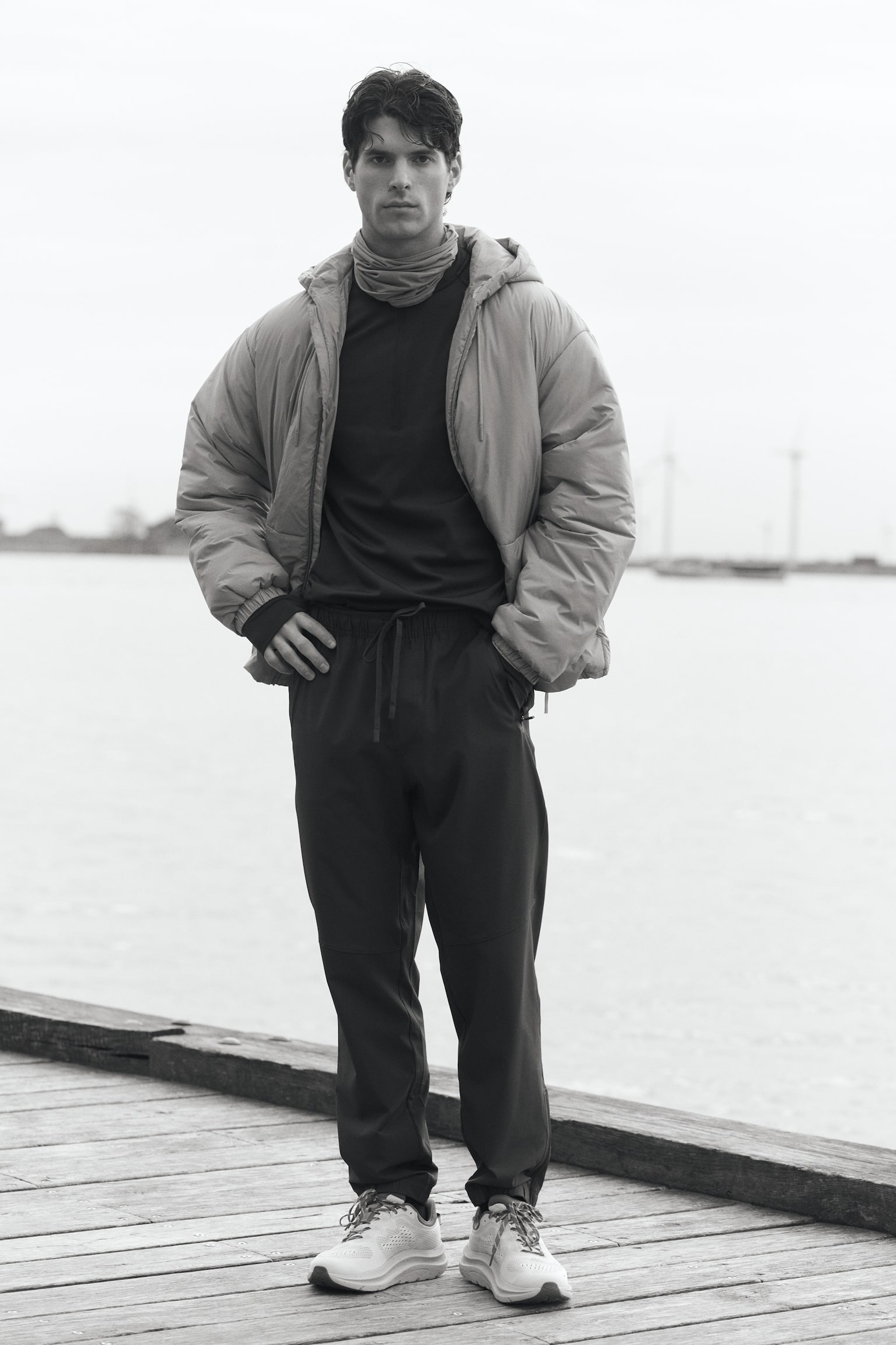 Joggers deportivos con DryMove™ - Gris tenue/Negro - 4