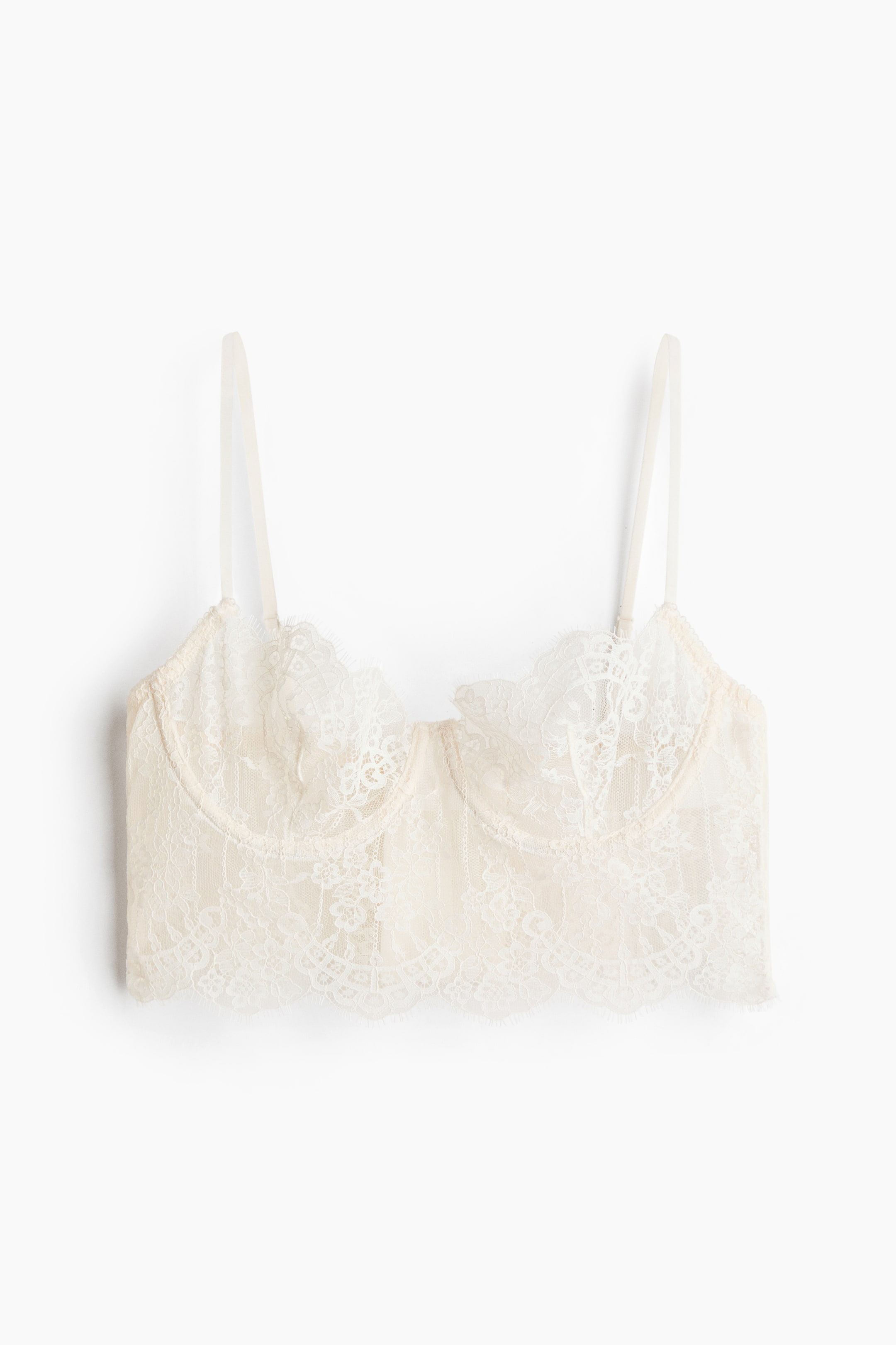 Ver imagen más grande: Bustier de encaje - Crema - MUJER | H&M ES 1