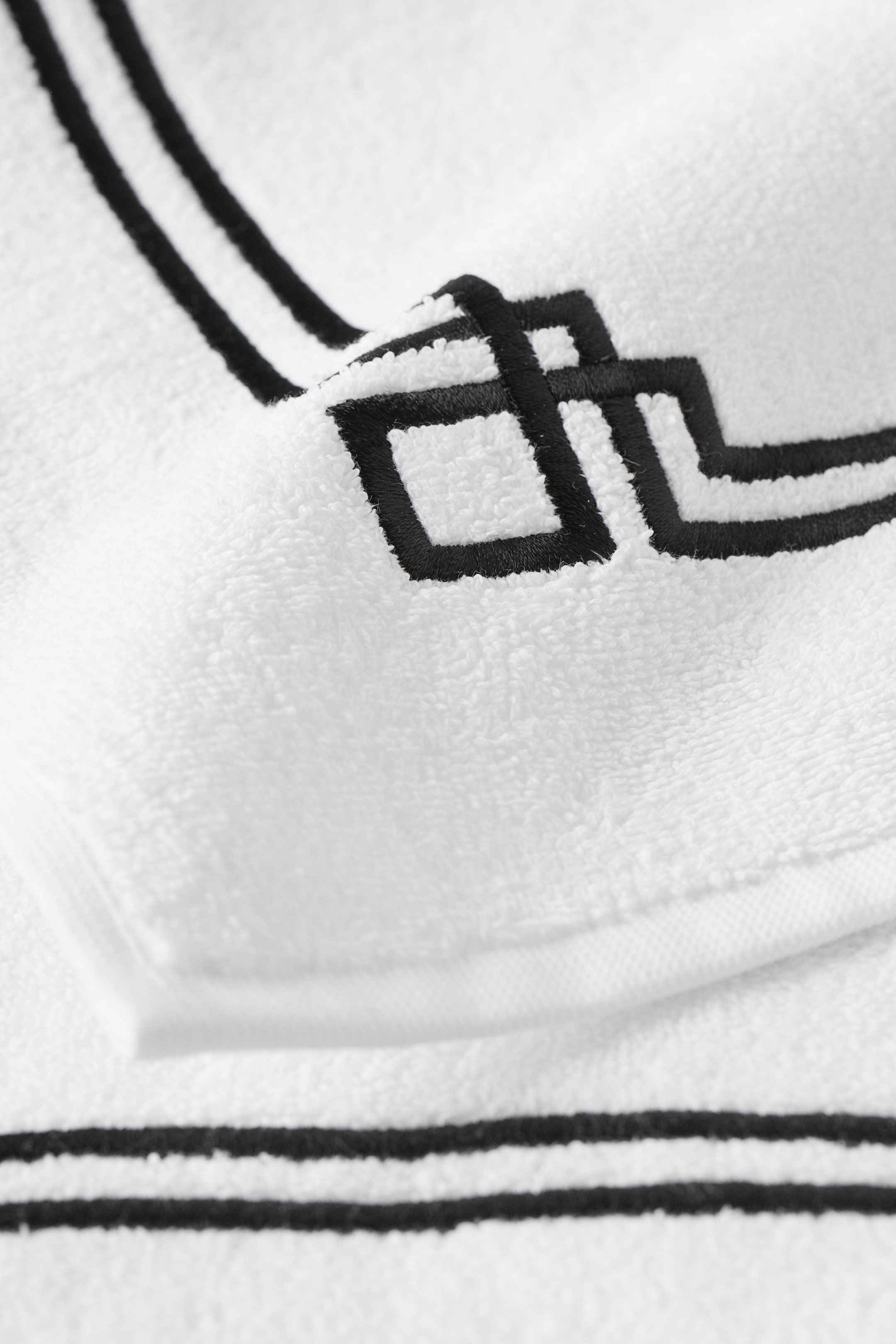 Agrandir l'image: Essuie-mains en coton éponge - Blanc/noir - Home All | H&M FR 2