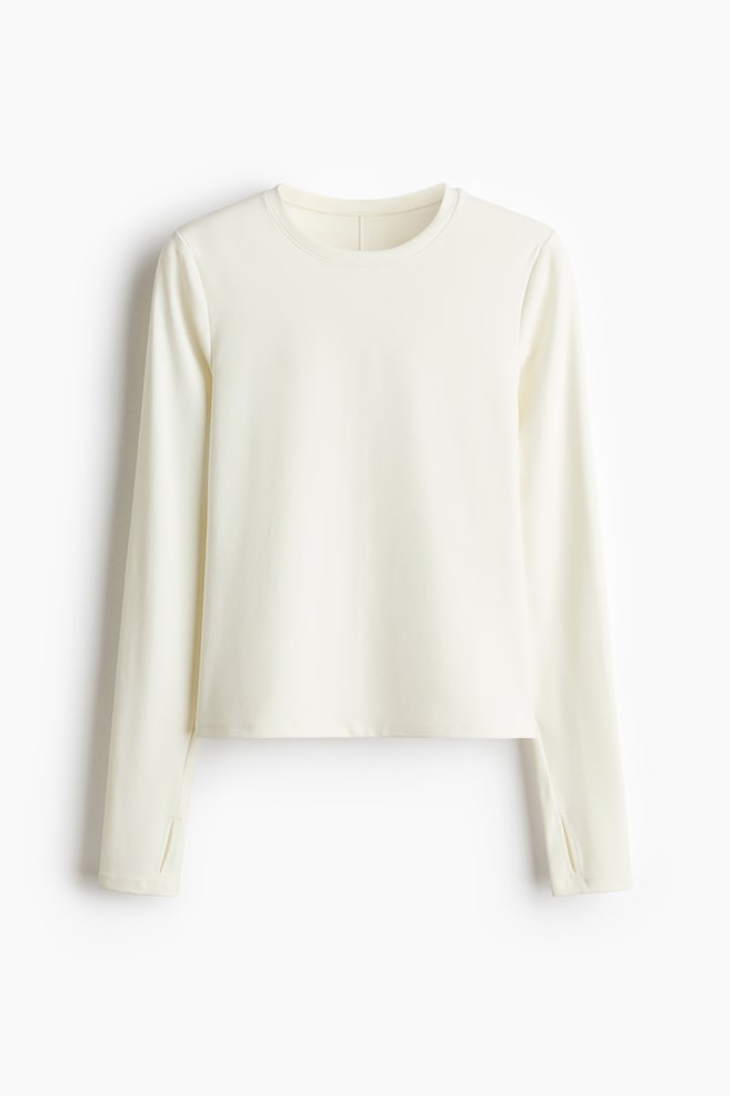 Långärmad träningstopp med SoftMove™ Slim Fit - Vit/Svart/Blålila - 1