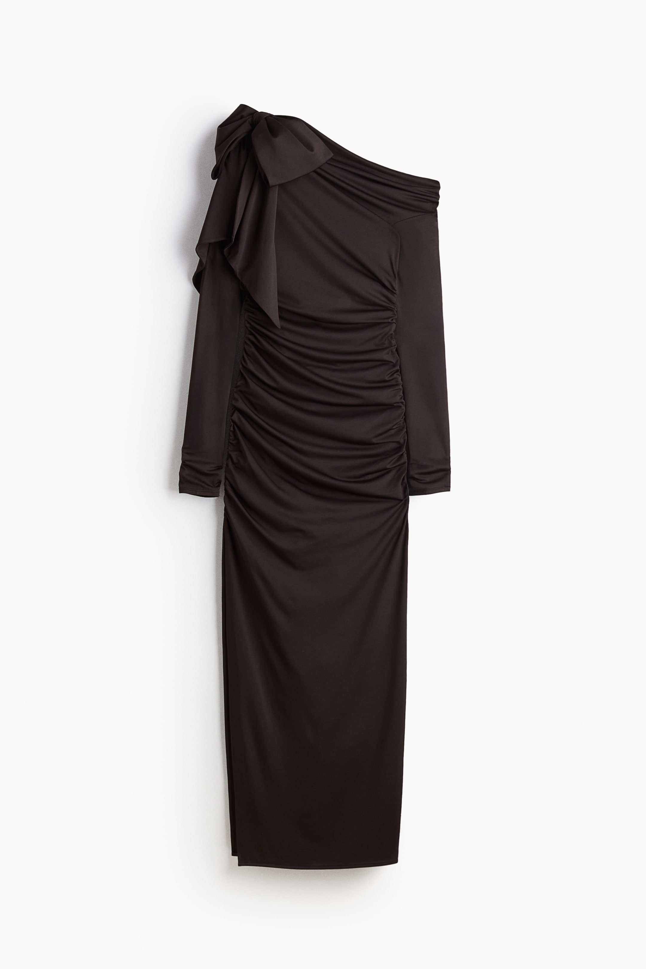 View larger image: Bow-Detail Bodycon Dress - Dark brown - Ladies | H&M CA 5