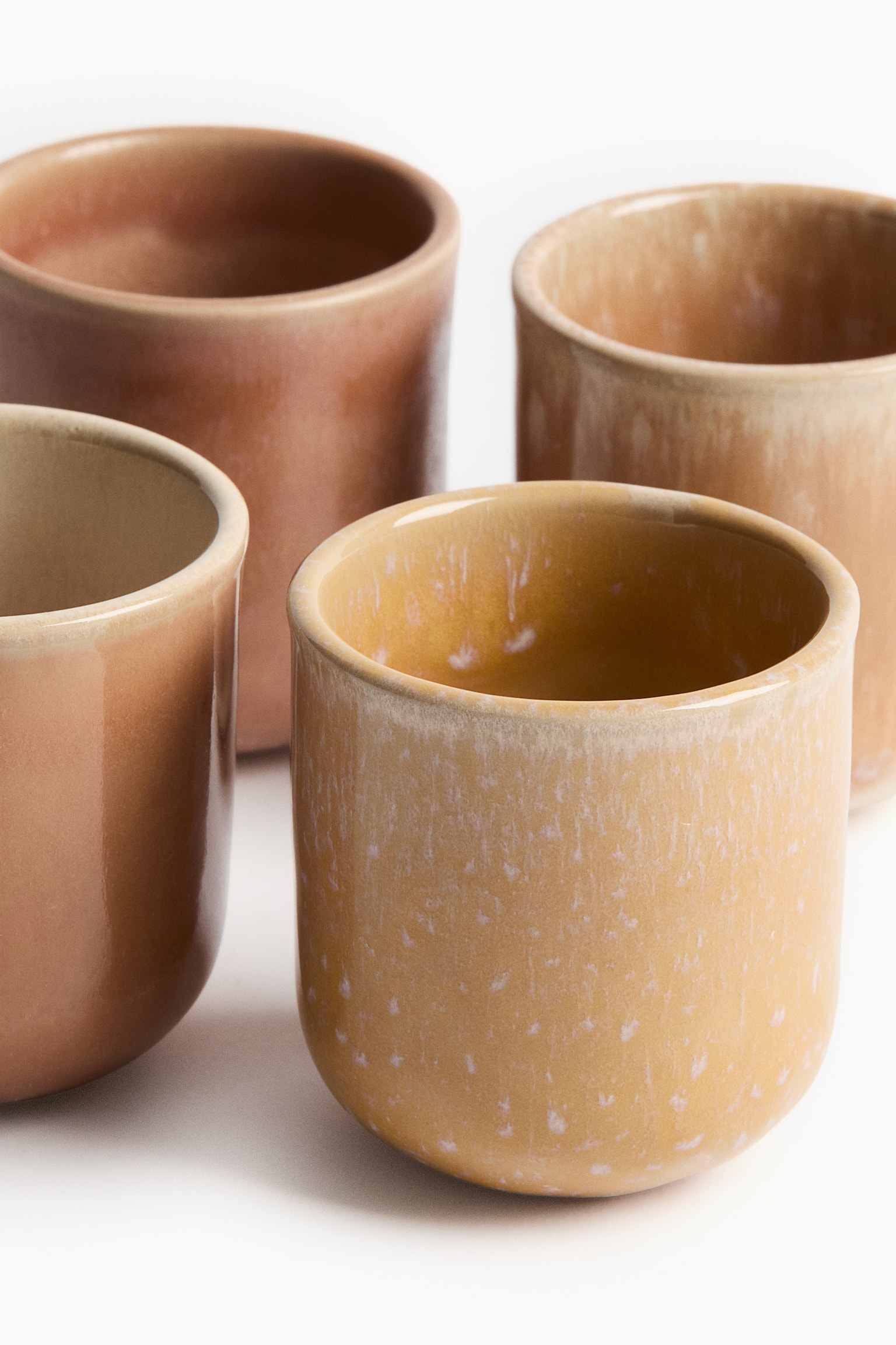 4-pack espresso cups - Orange/Dark green/Light grey/Beige - 3