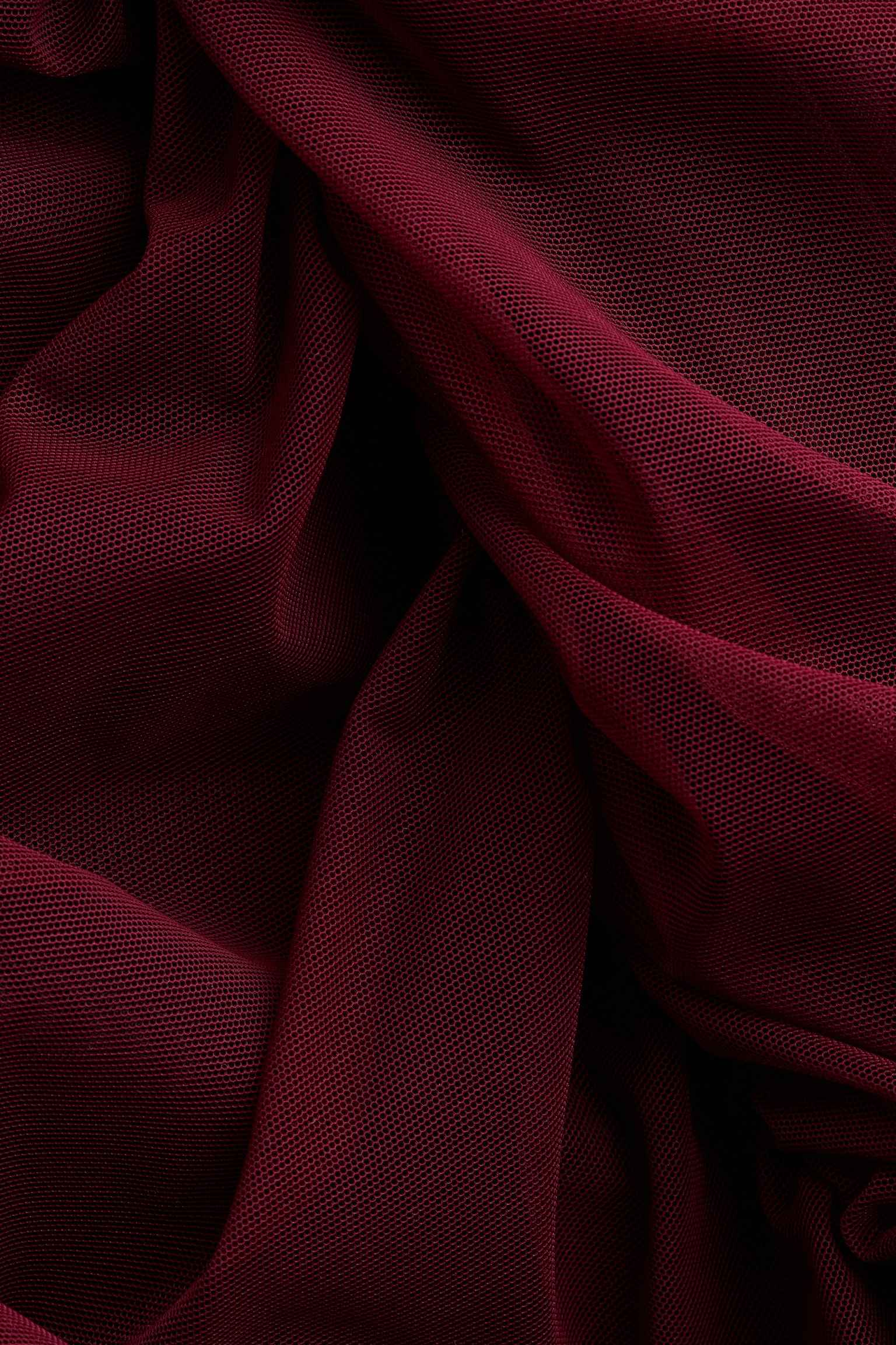 Vestido de tirantes en malla - Borgoña - 4