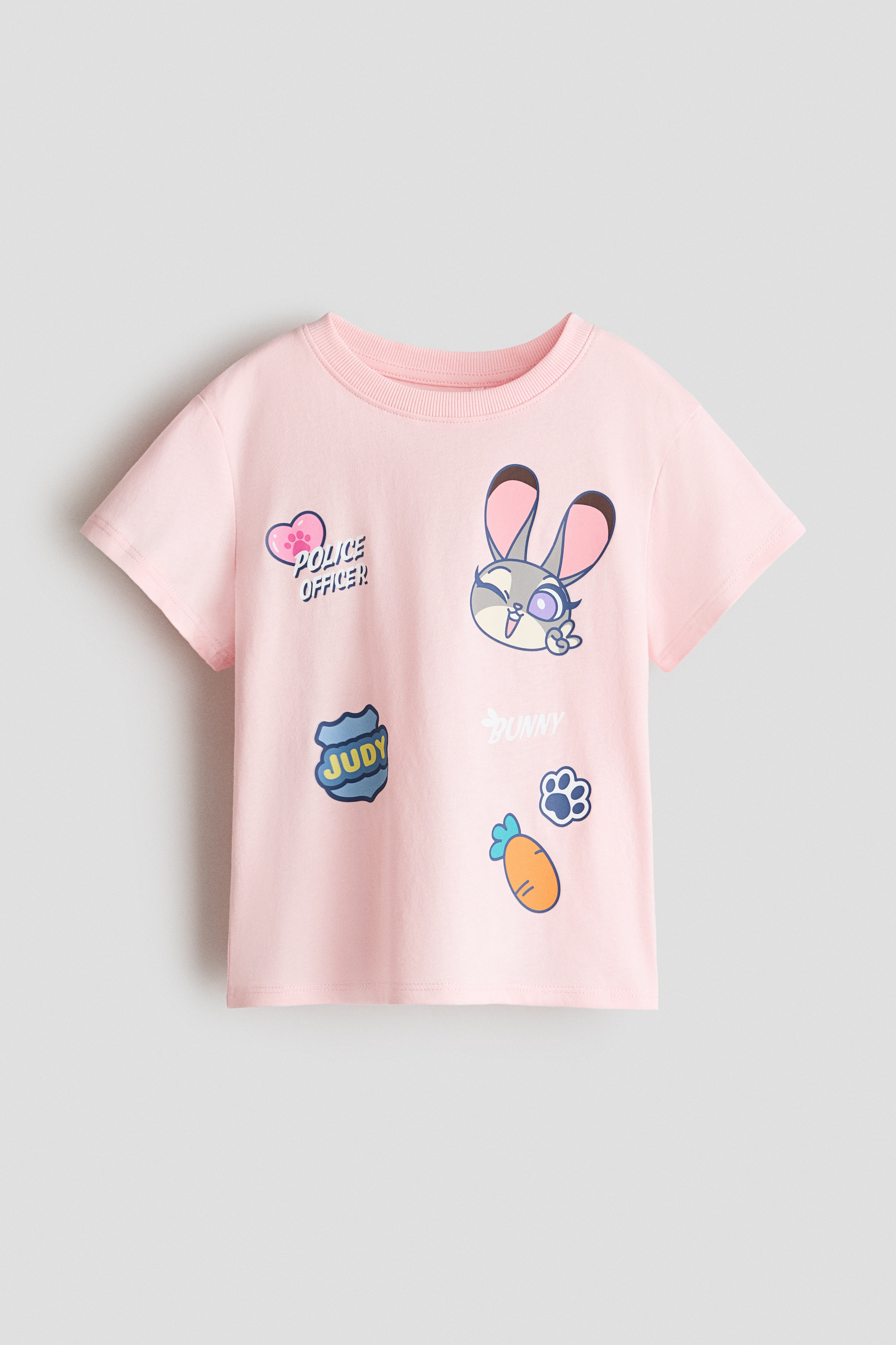 プリント コットンTシャツ - ライトピンク／ズートピア/ホワイト／ズートピア