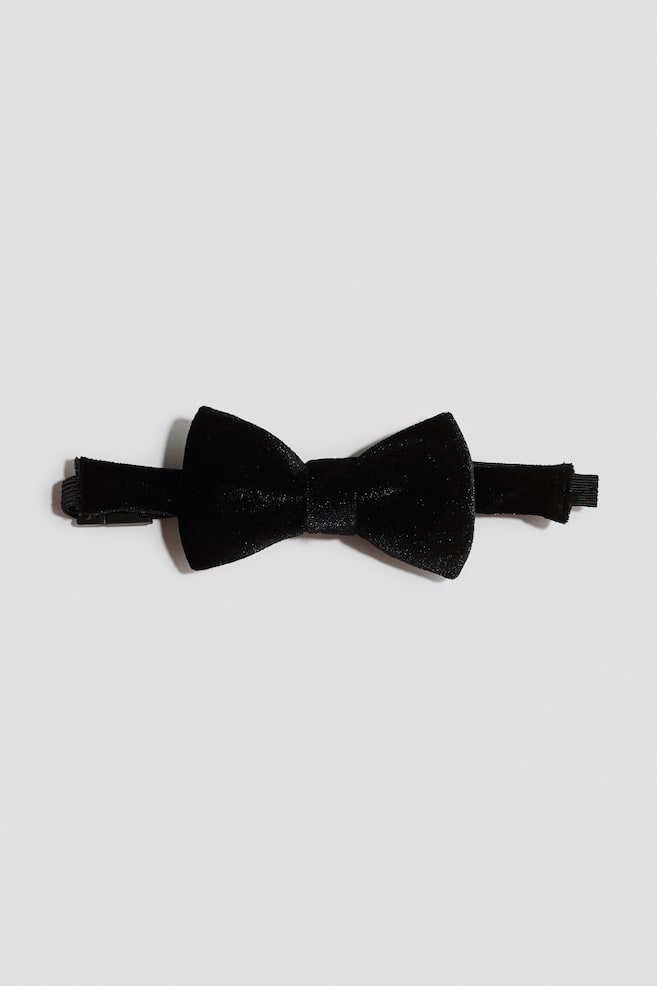 Corbata de moño en satín - Negro/Rojo/Cuadros/Azul marino - 1