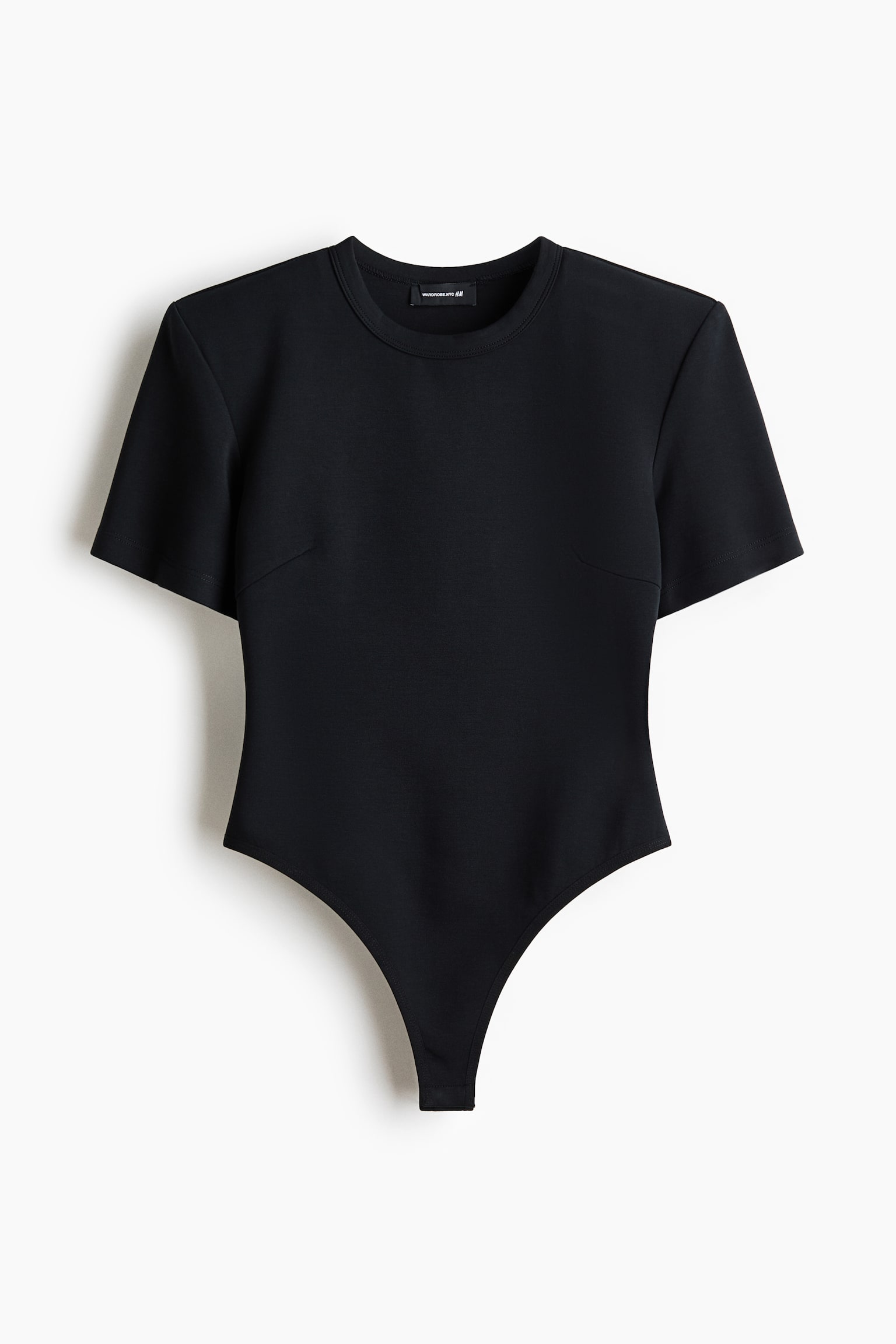 Shoulder-Pad Bodysuit - Black/White - 1