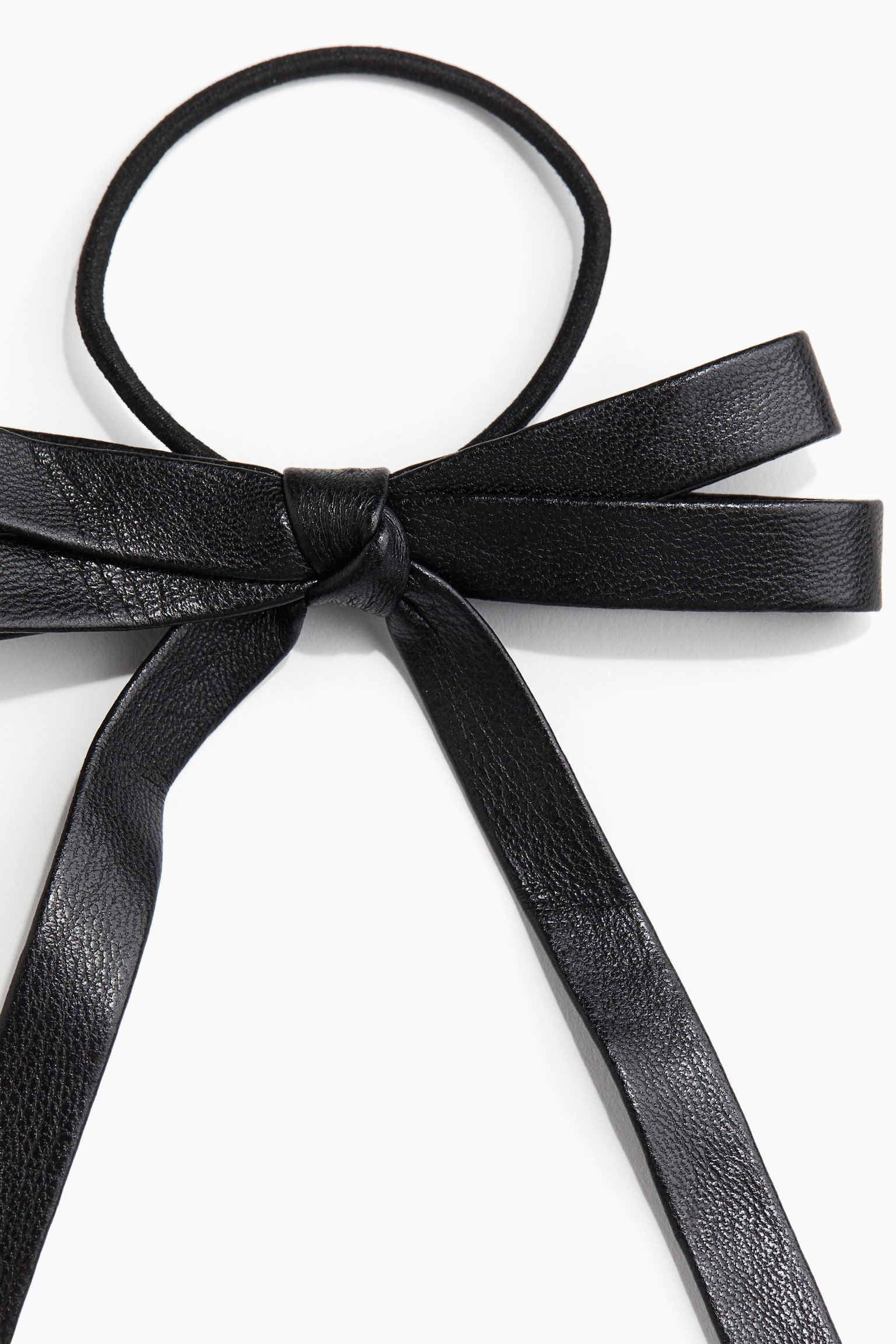 Bow-detail hair elastic - Black - 2