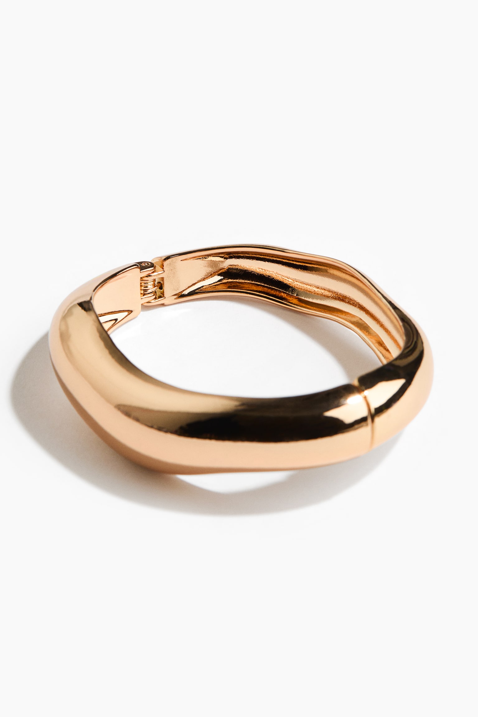 Hinged cuff bracelet - Doré - 2