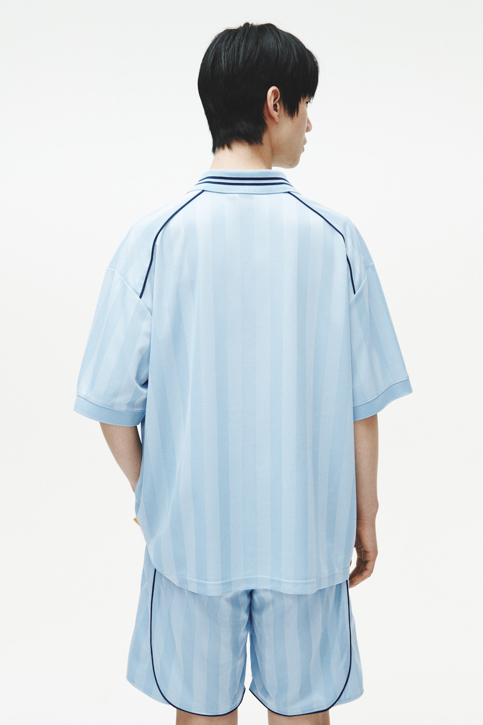 Loose Fit Printed football shirt-Light blue/Kodak - 6