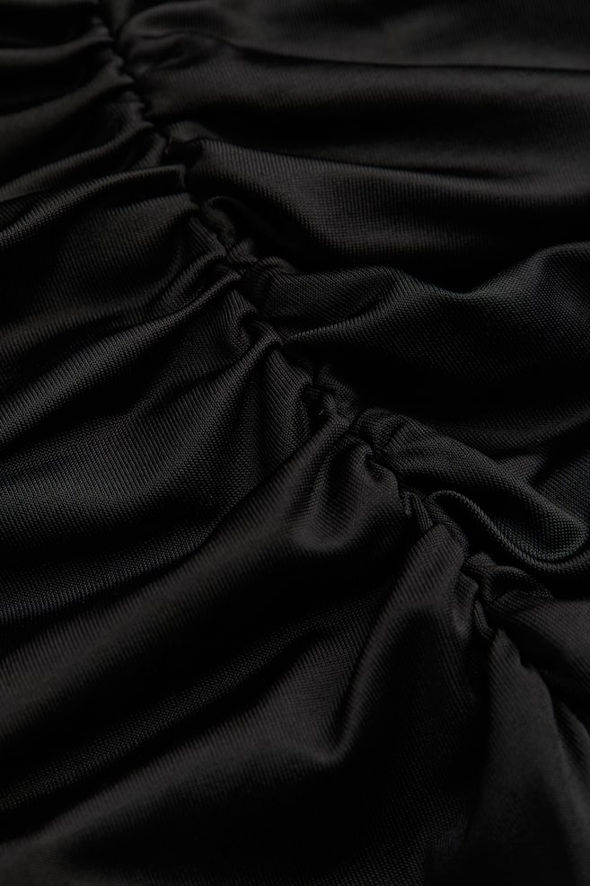 Robe en jersey à effet drapé - Noir - 4
