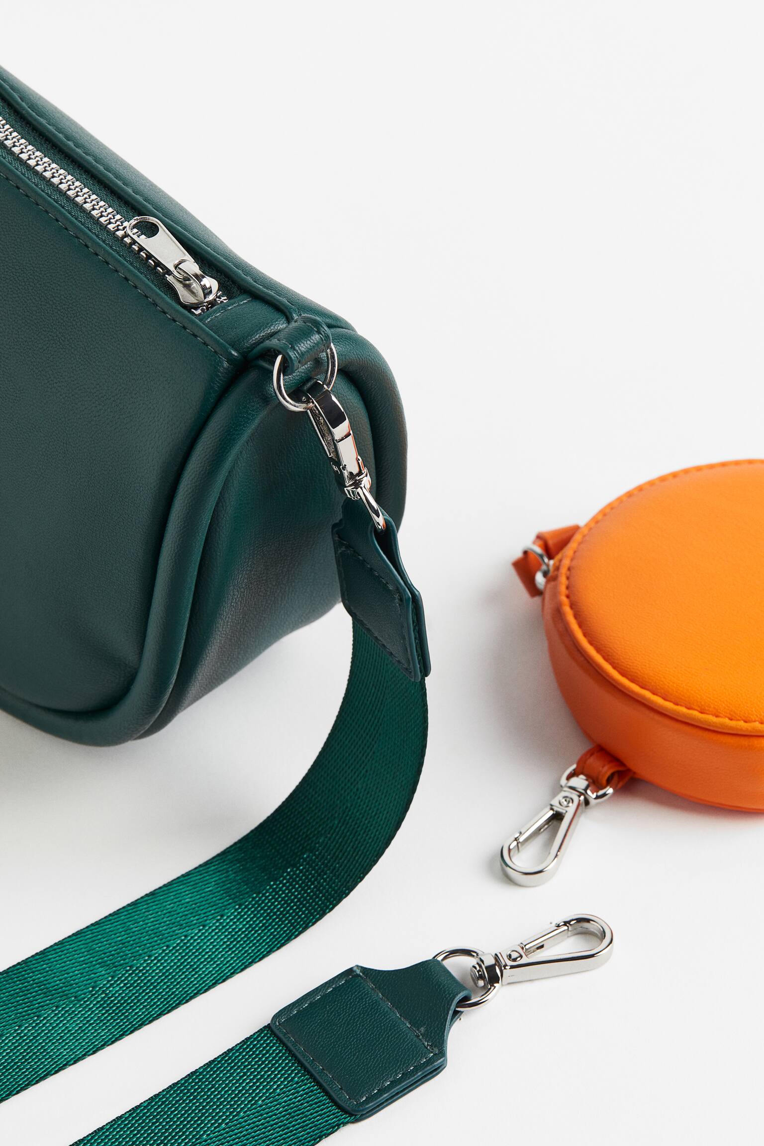 Shoulder Bag & Pouch - Dark green/Orange/Black - 3