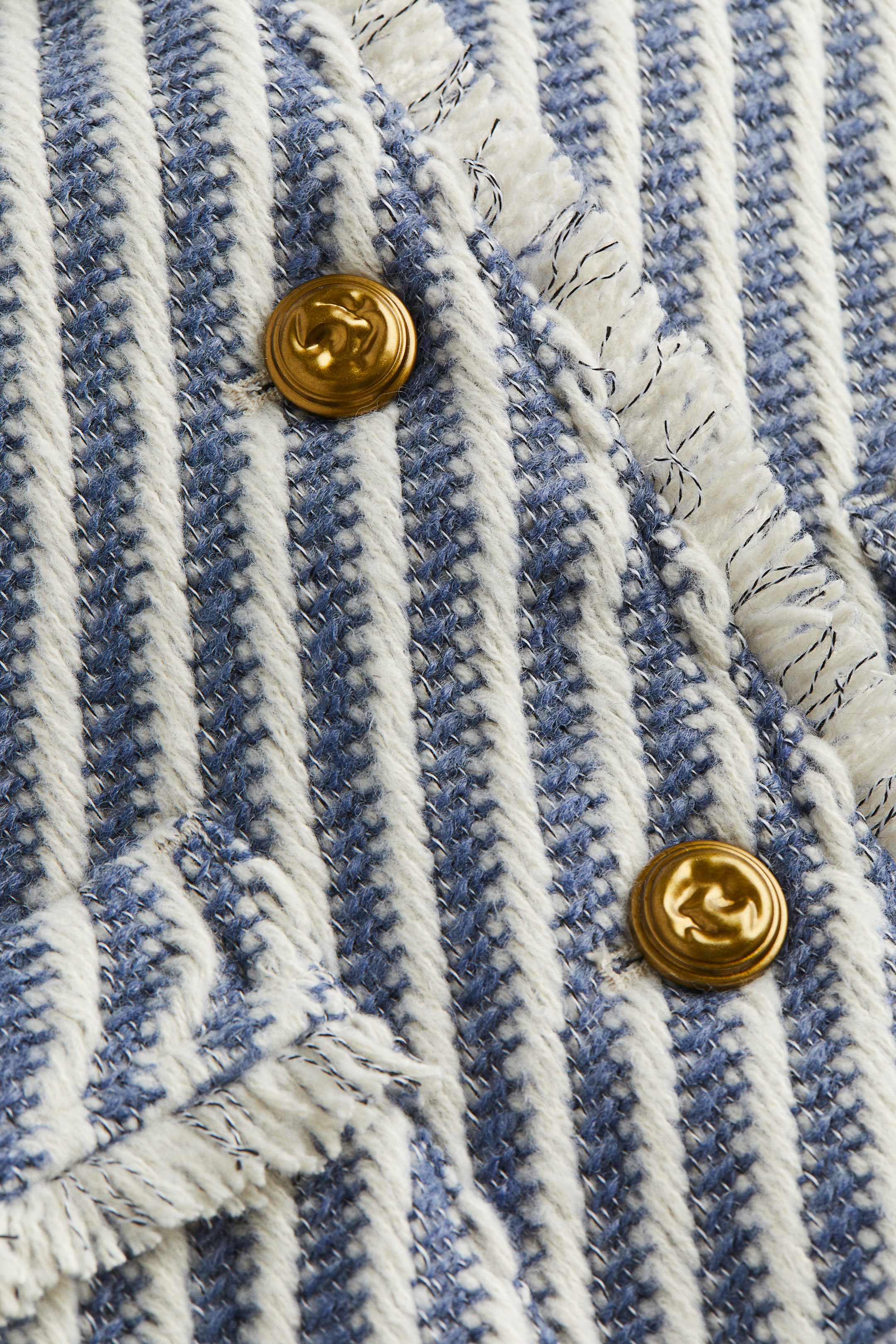 이미지 확대 보기: 자카드 베스트 - 더스티 블루/스트라이프 - 여성 | H&M KR 2