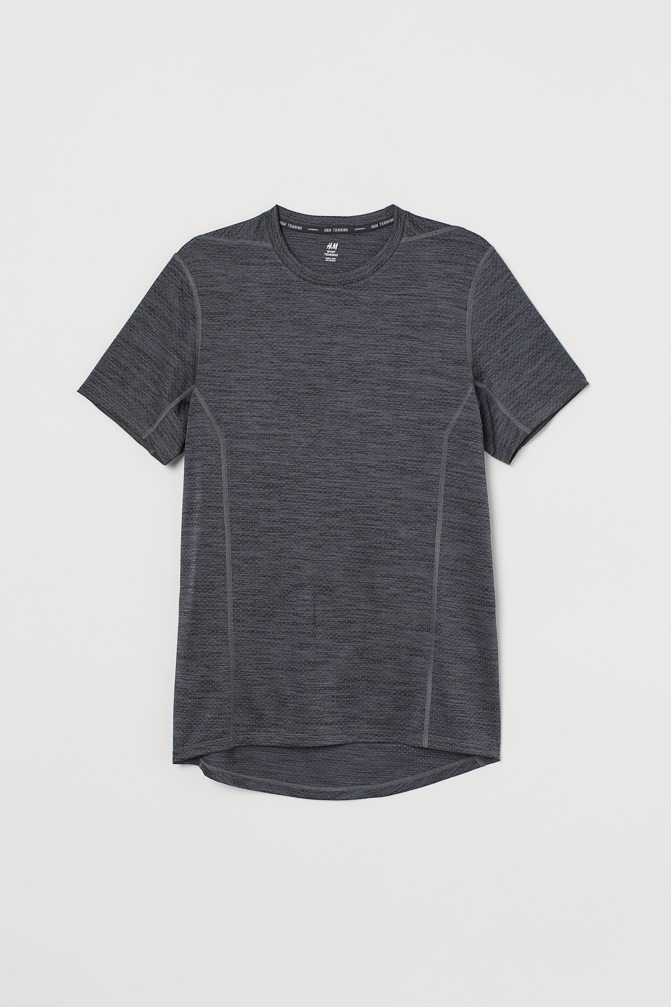查看大圖: 短袖運動上衣 - 深灰混色 - Men | H&M 1