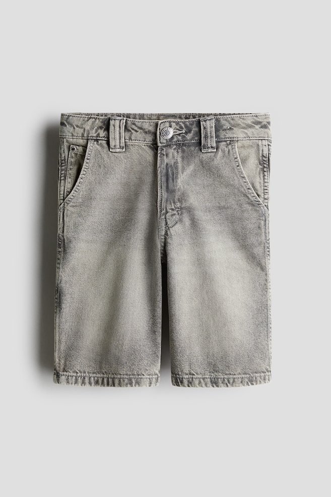 Carpenter denim shorts - Grey - 1
