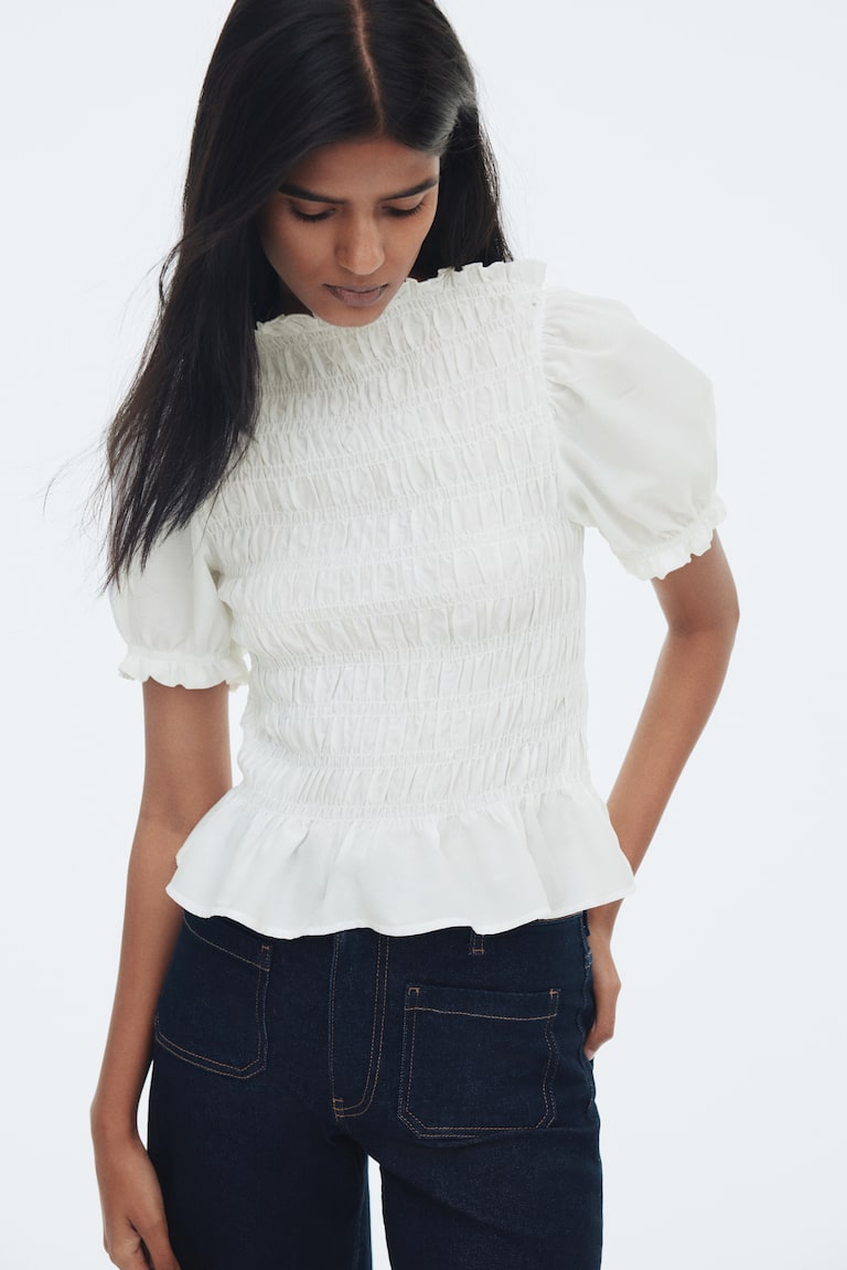 Blouse smockée