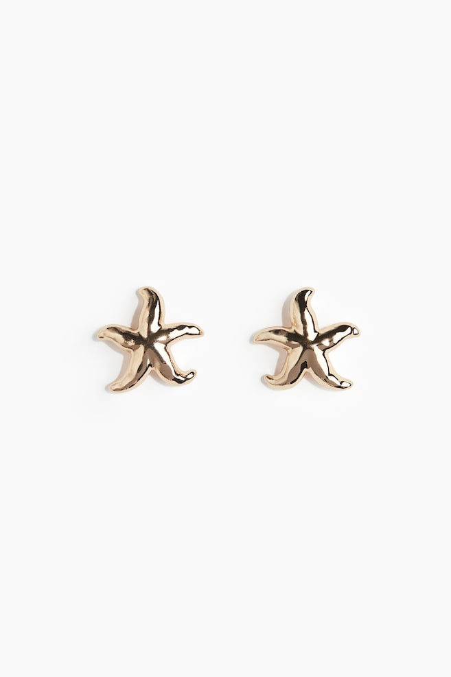 Starfish-shaped earrings - Gold-coloured - 1